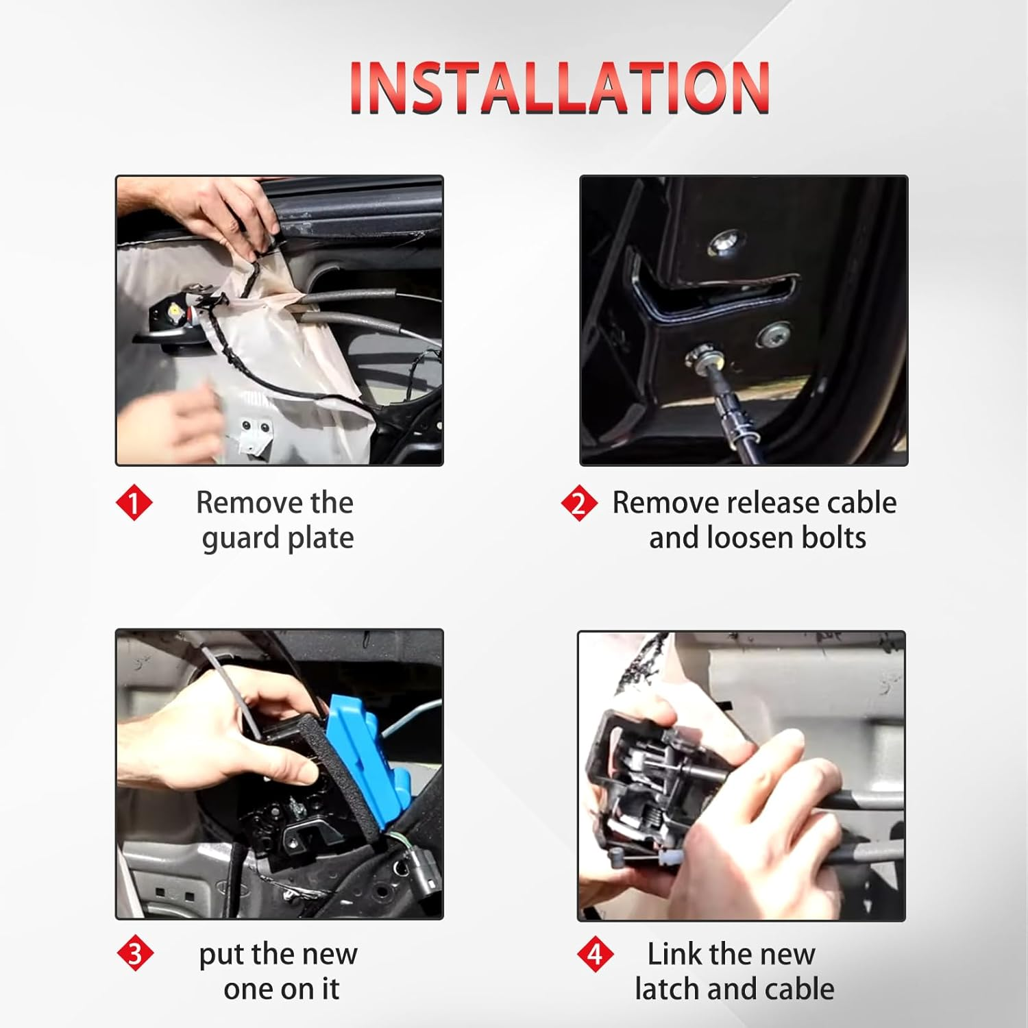 Rear Left Driver Side Door Lock Latch Actuator Motor Compatible for Kia Rio 2012-2017 (4 Pins) Replace 81411-1W020, 814111W020