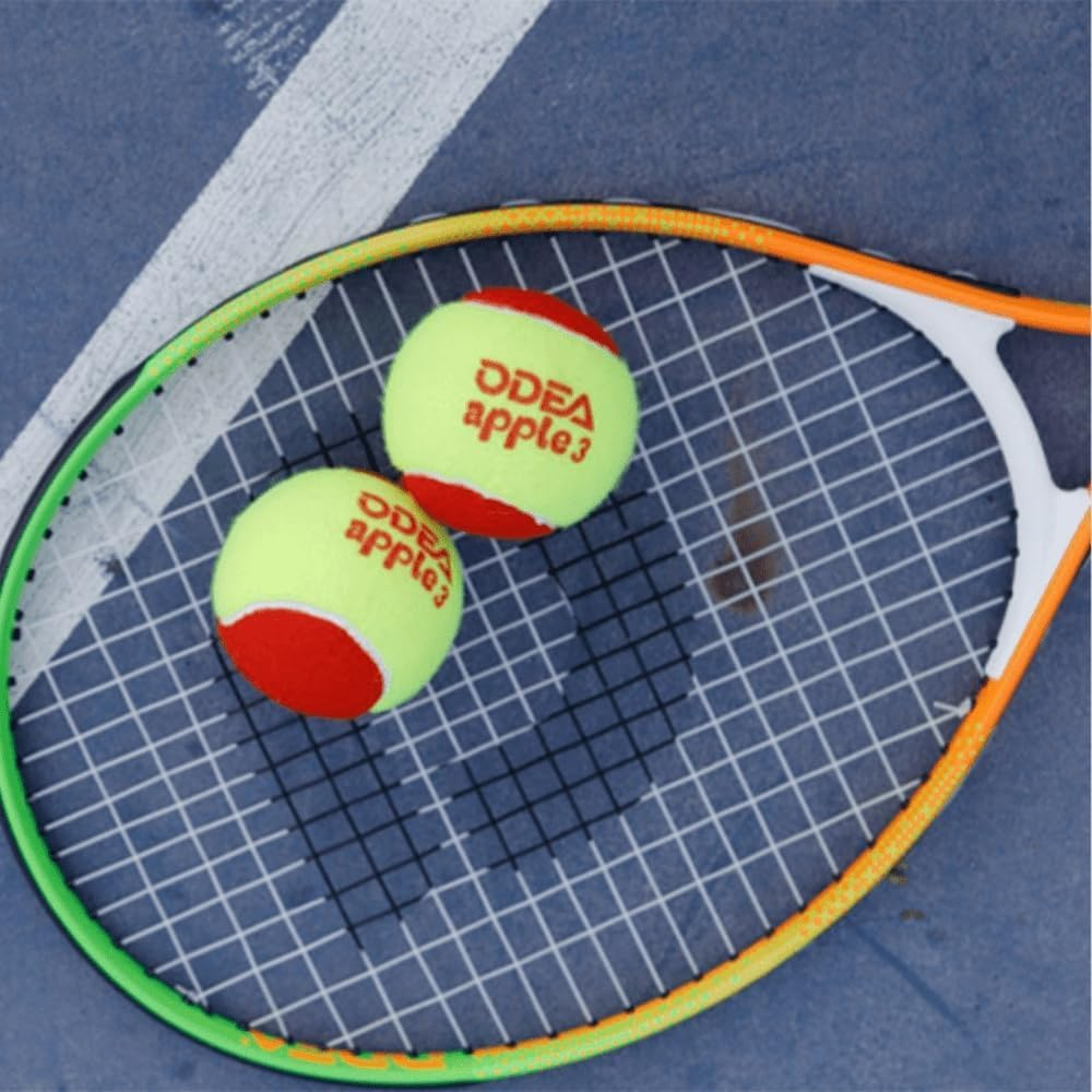 Odea Stage 3 Apple 3 Low Compression Tennis Balls - Slower Speed, Reduced Bounce, Ideal for Beginner image number 5