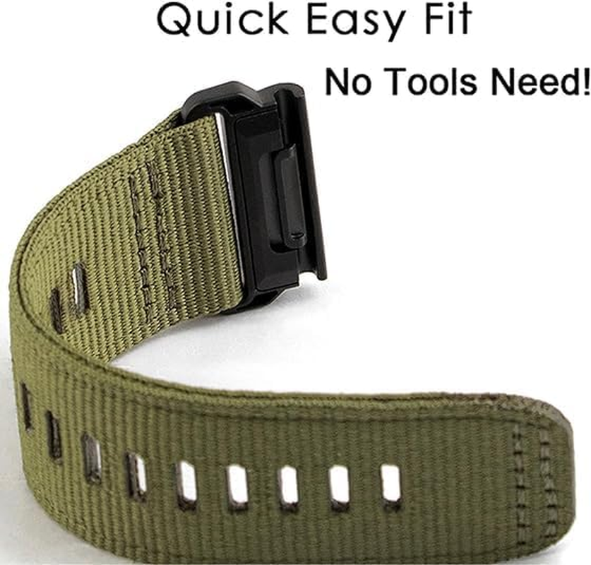 Fleshy Leaf Nylon Watch Bands for Garmin Fenix 8 51Mm, Fenix 7X / Fenix 6X / Fenix 5X/Enduro 2, Quick Fit 26Mm Adjustable Woven Nylon Sports Wrist Strap with Stainless Steel Clasp for Tactix 7 Pro, Epix Pro 51Mm
