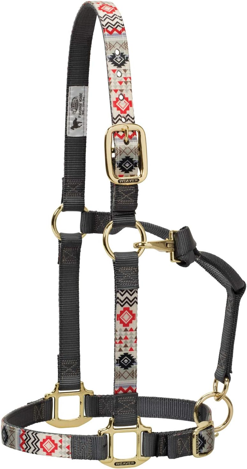 Weaver Leather Nylon Crimson Aztec Adjustable Chin and Throat Snap Halter, Average image number 1