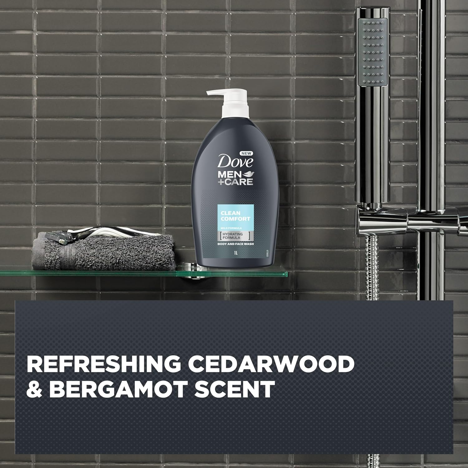 Dove Men+Care Clean Comfort Body and Face Wash 1 L