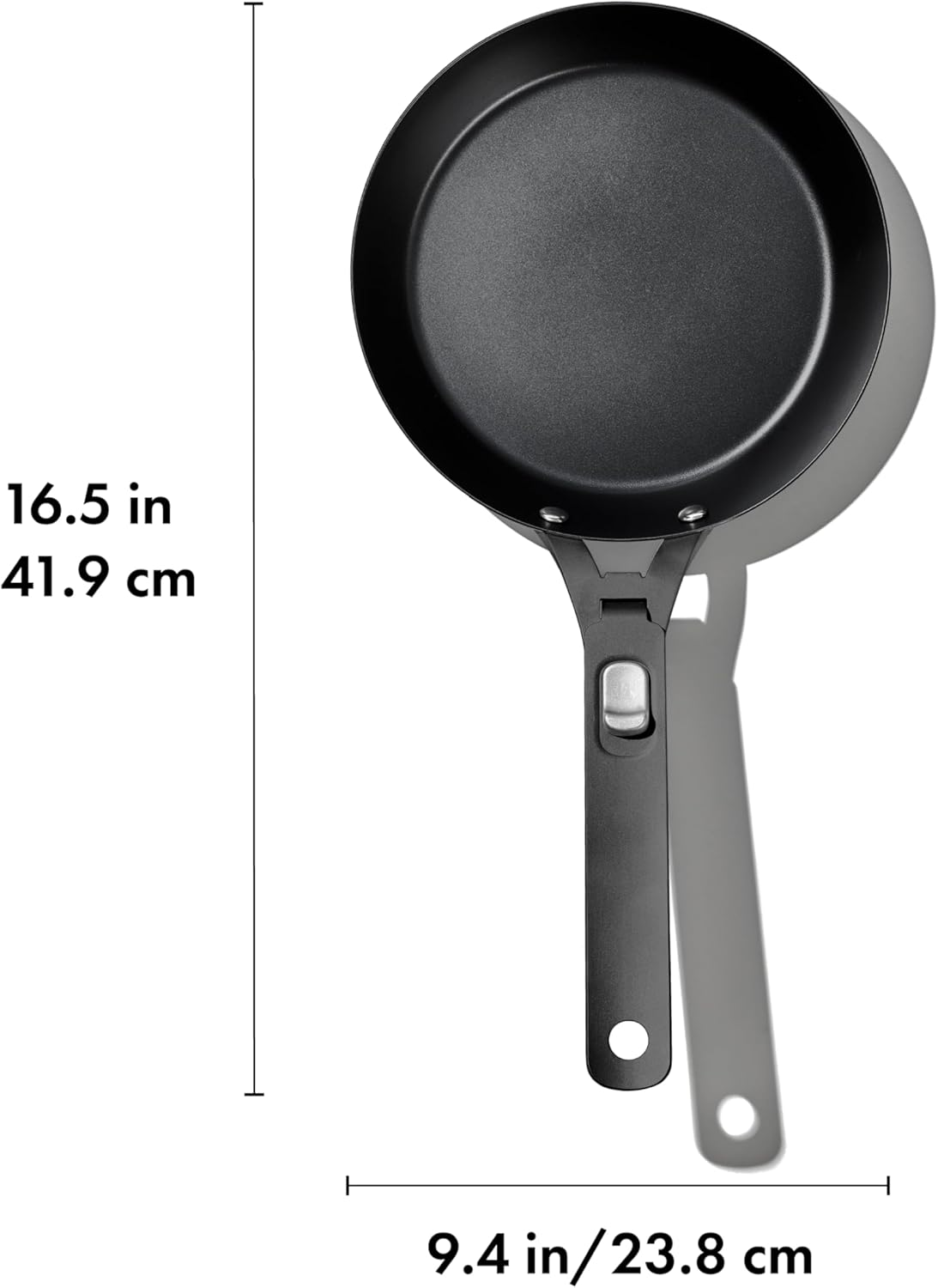 OXO Outdoor Carbon Steel Fry Pan Skillet with Removable Handle, 20 Cm / 8 Inch