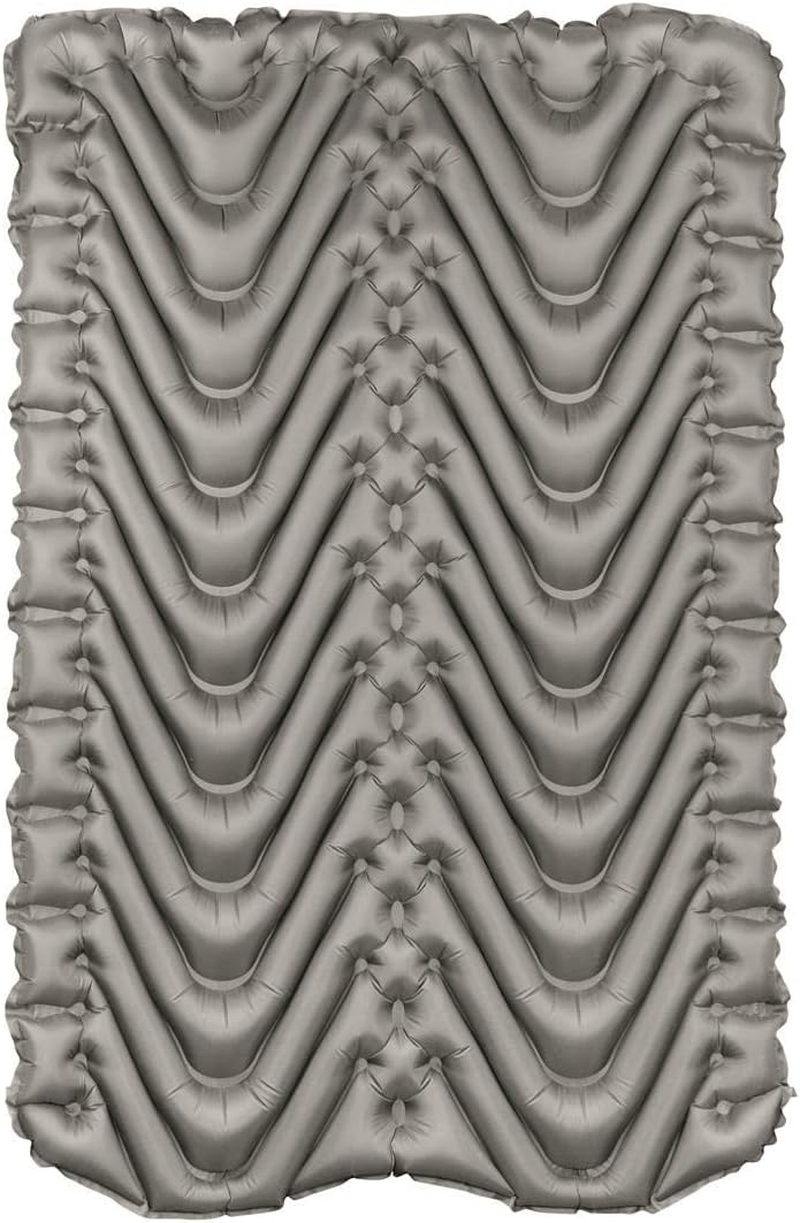 KLYMIT Double V Sleeping Pad, 2 Person, Double Wide (47 Inches), Lightweight Comfort for Car Camping, Two Person Tents, Travel, and Backpacking