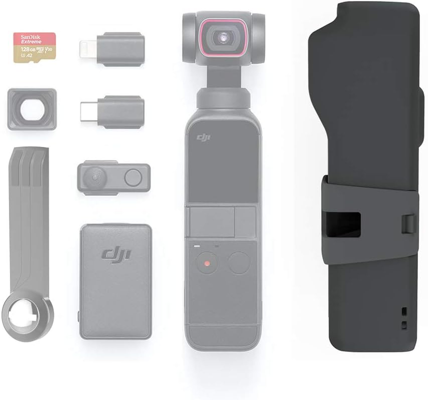 RCGEEK Protect Case Compatible with DJI Osmo Pocket 2 with Extra Spare TF Card Slot Portable Hard OSMO Pocket 2 Carrying Case Storage Box with Lanyard Plastic Holder Storage Protector Cover image number 6