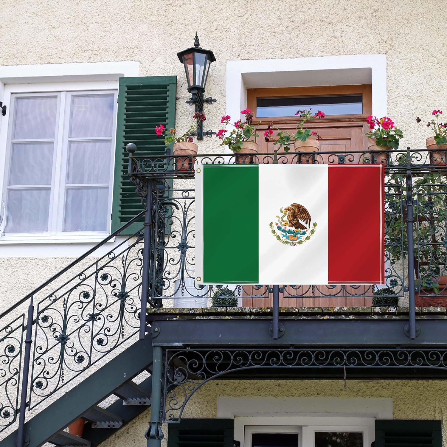 2&times;3 FT Mexico Flag,60&times;90 Medium Size Mexicans National Decor,Double Side Digital Printed 150D Polyester Banner with Canvas Header Brass Grommet image number 1