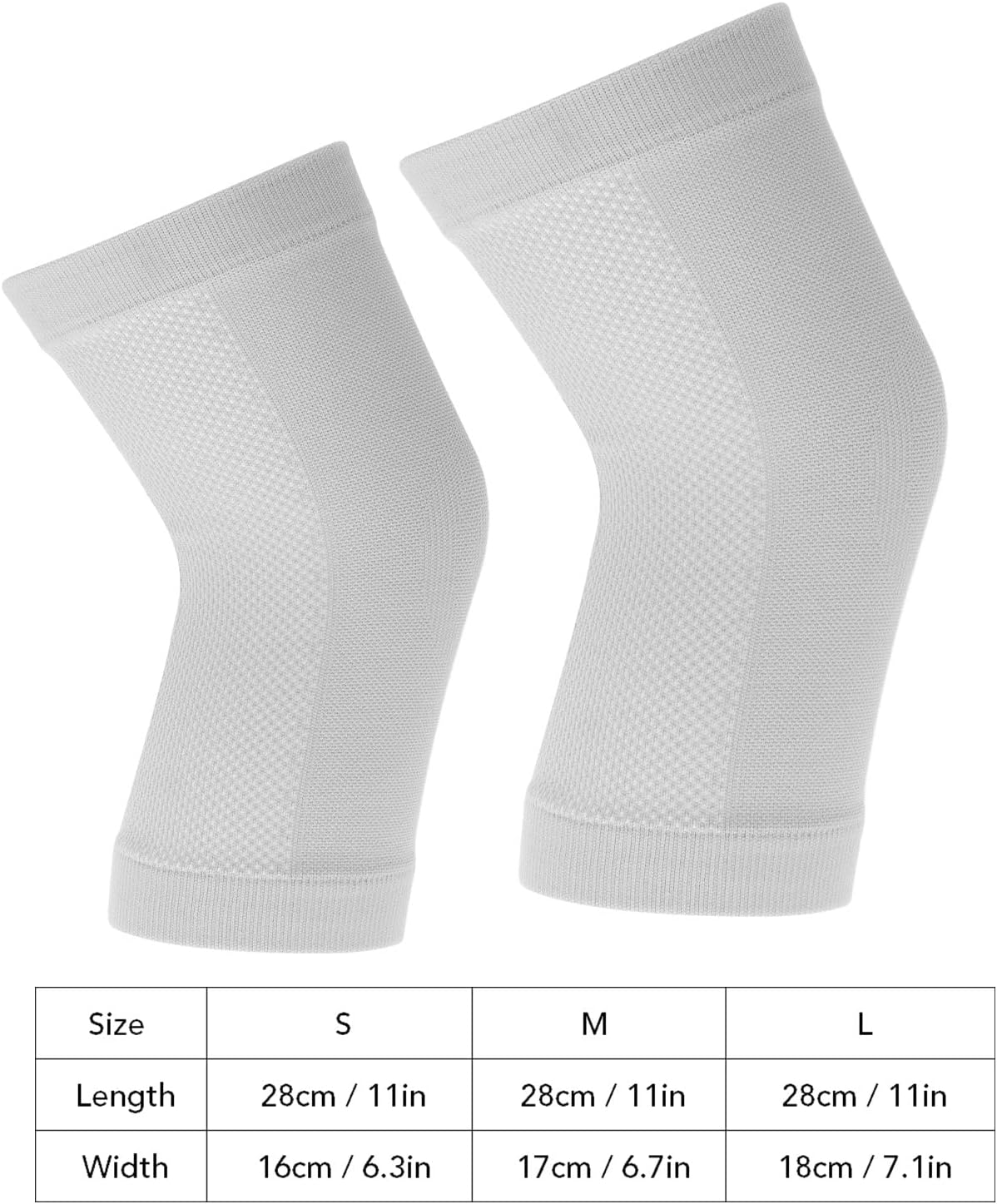 Knee Warmers, 2Pcs Elastic Windproof Breathable Knee Sleeves, Winter Soft Thermal Knee Braces, Skin Friendly Knee Compression Sleeves for Men, Women, Arthritis Knees(L) image number 3