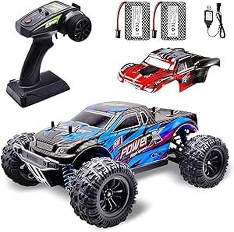 RC Cars 1:18 Scale Remote Control Car, 4WD High Speed 40+ Km/H off Road RC Monster Vehicle Truck, All Terrains Electric Toy Trucks with Two Rechargeable Batteries for Boys Kids and Adults&hellip;&hellip; image number 1