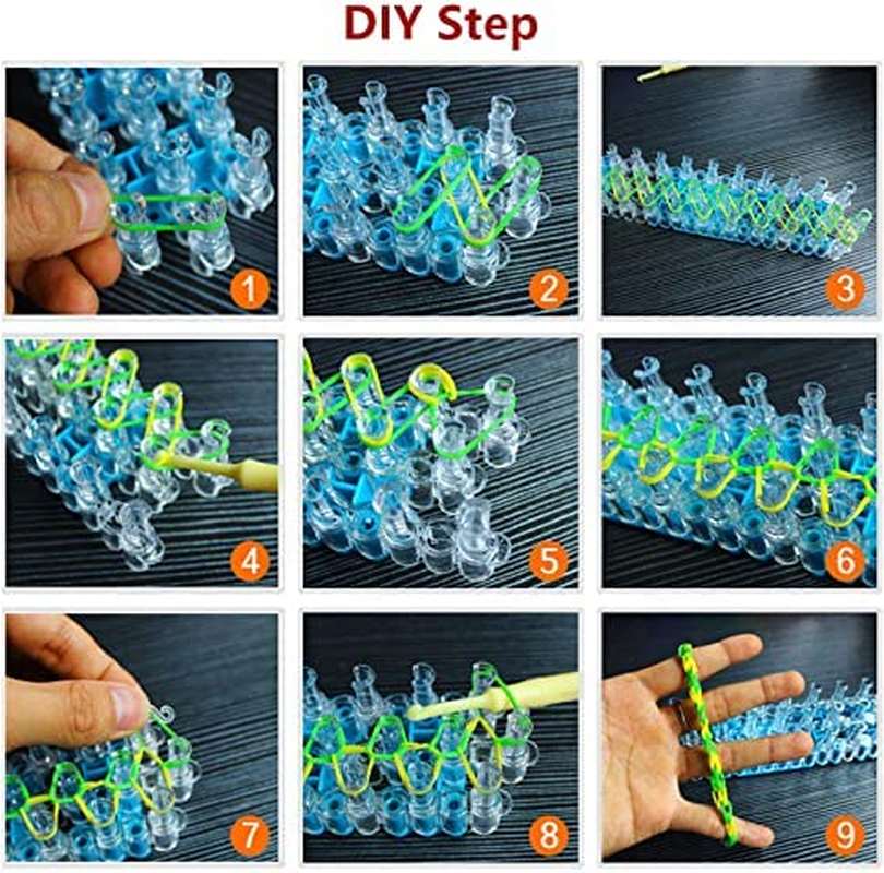 Loom Rubber Bands Kit, 7500+ Bands in 23 Colors with Accessories for DIY Friendship Bracelet Making, Craft Kits for Kids, Gifts for Birthday and Halloween