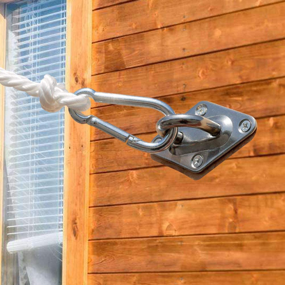 Sun Shade Sail Hardware Kit, Heavy Duty Anti-Rust Rectangle/Square Shade Sail Installation for Patio Lawn and Garden (44 Pcs) image number 3