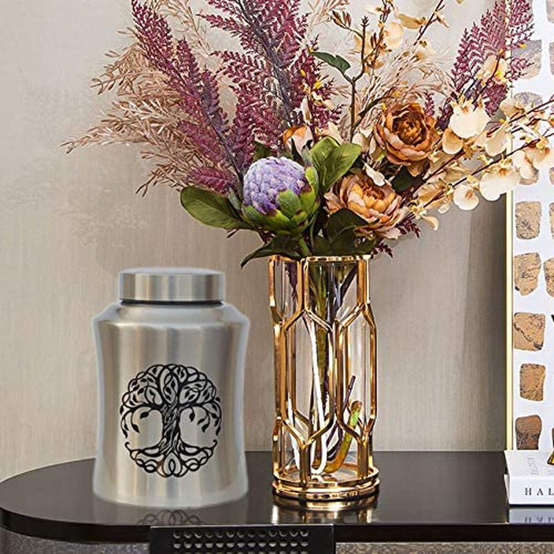 Cremation Urn for Ashes for Adults up to 160Lbs Tree of Life Funeral Burial Urns Satin Bag for Human Ashes image number 2