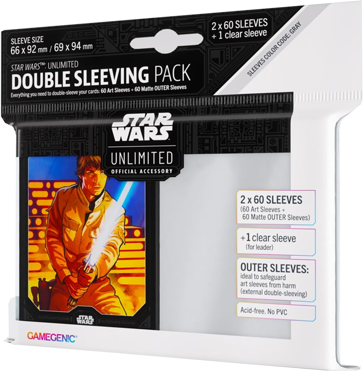 Gamegenic Star Wars Unlimited Art Sleeves Double Sleeving Pack - Darth Vader image number 3