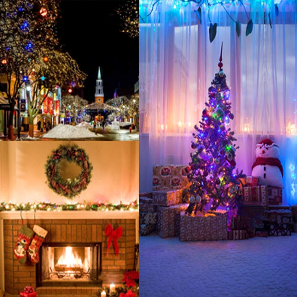 50-Count 8 Modes Christmas Lights with Timer, 18Ft Battery Operated String Light Mini Lights Set for Indoor Outdoor Wreath Decor Christmas Tree Thanksgiving Day, Multicolor image number 3