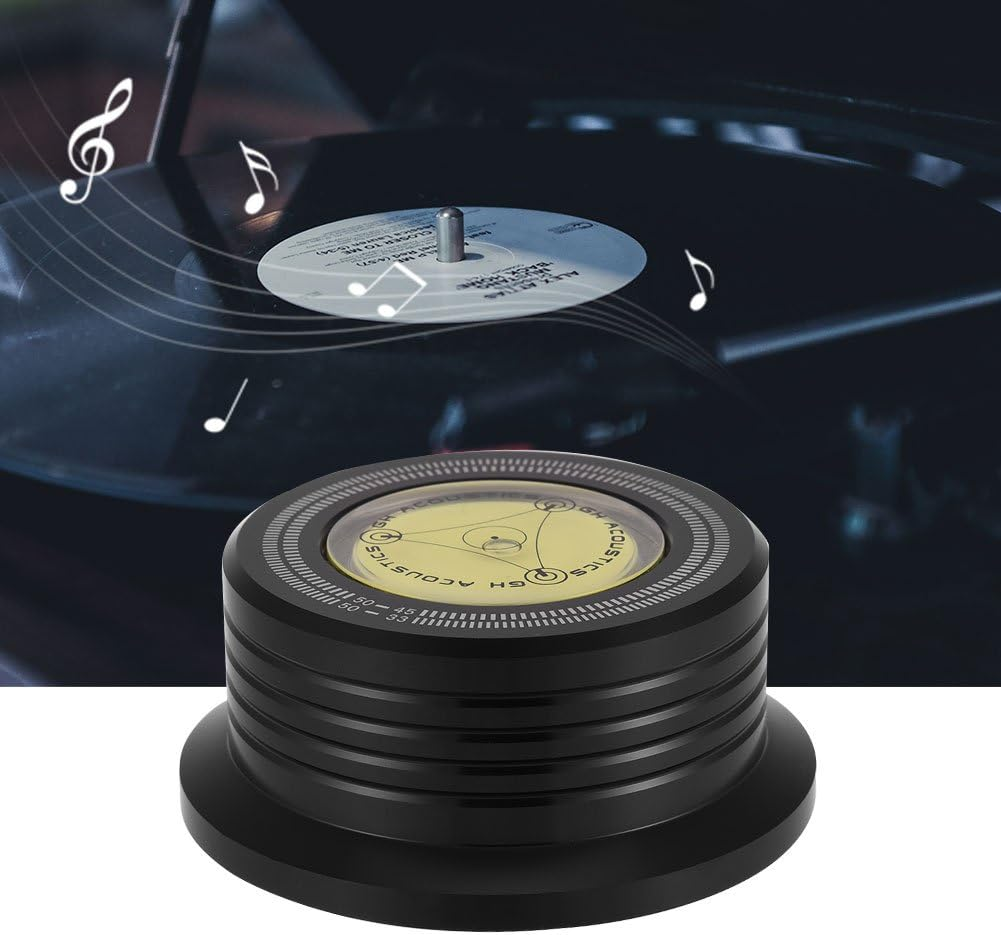 Bewinner 3 in 1 Record Clamp Record Weight Stabilizer 50Hz Turntable Disc Record Stabilizer Clamp with Bubble Level for LP Record Player, Great Record Stabilizer for LP Record image number 4