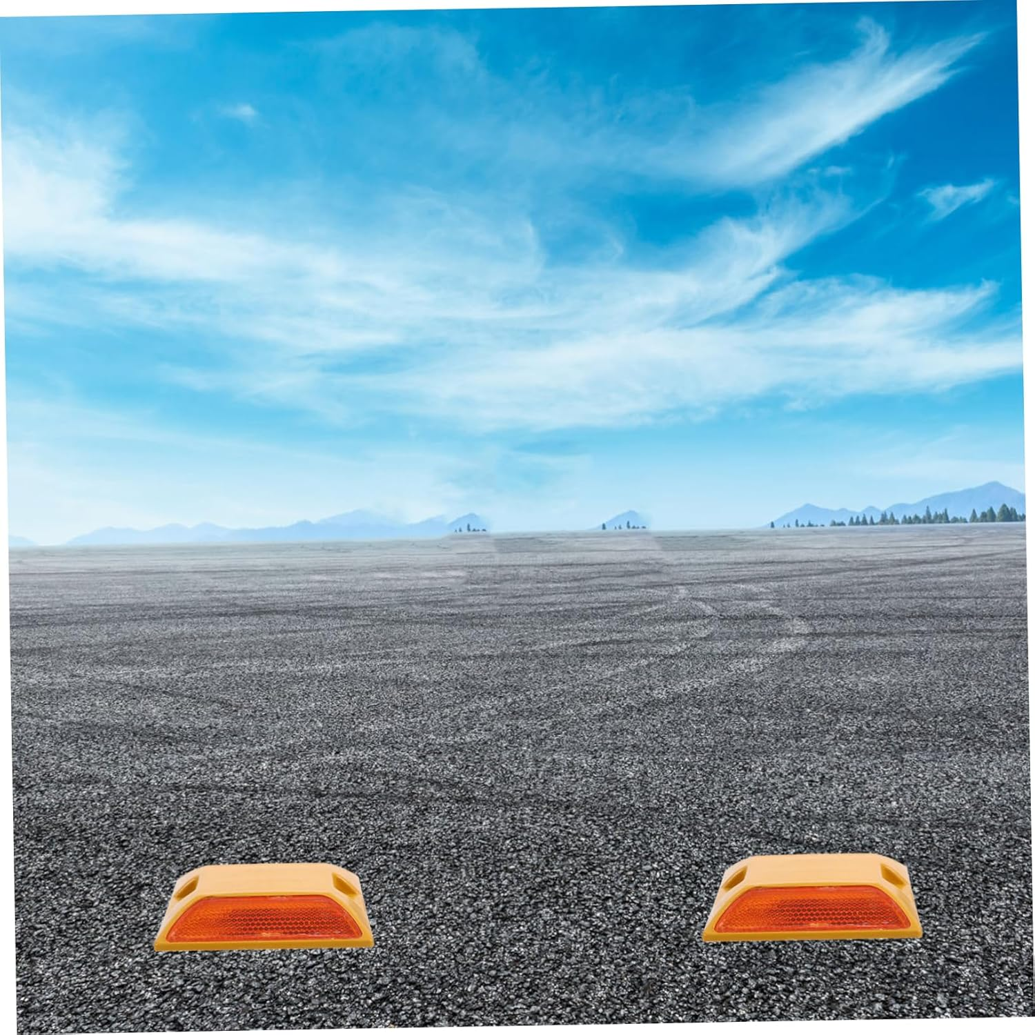 ULTECHNOVO Enhanced Nighttime Safety: 2Pcs Reflective Pavement Markers Nails Road Studs for Freeways image number 5