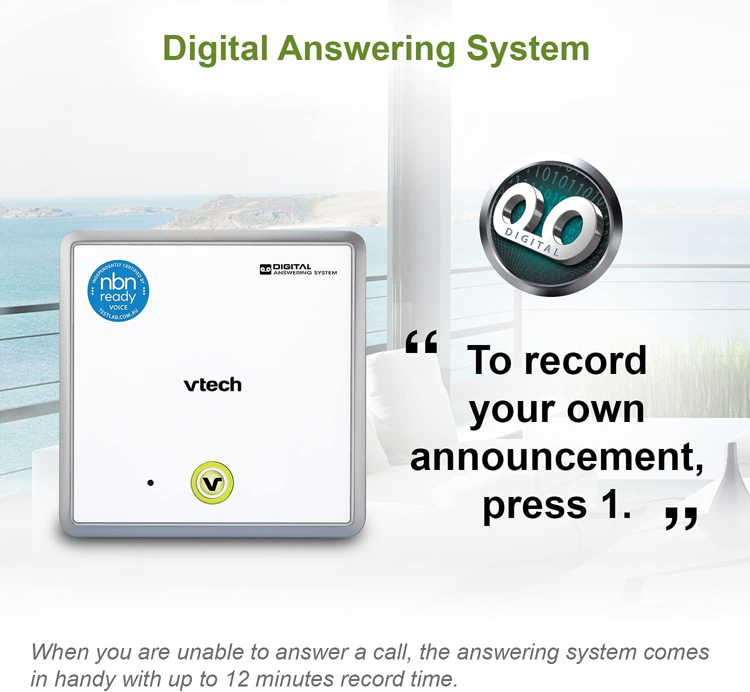 Vtech Comfort Cordless Bundle - NBN Ready Phone System - 2 Handsets - White image number 5