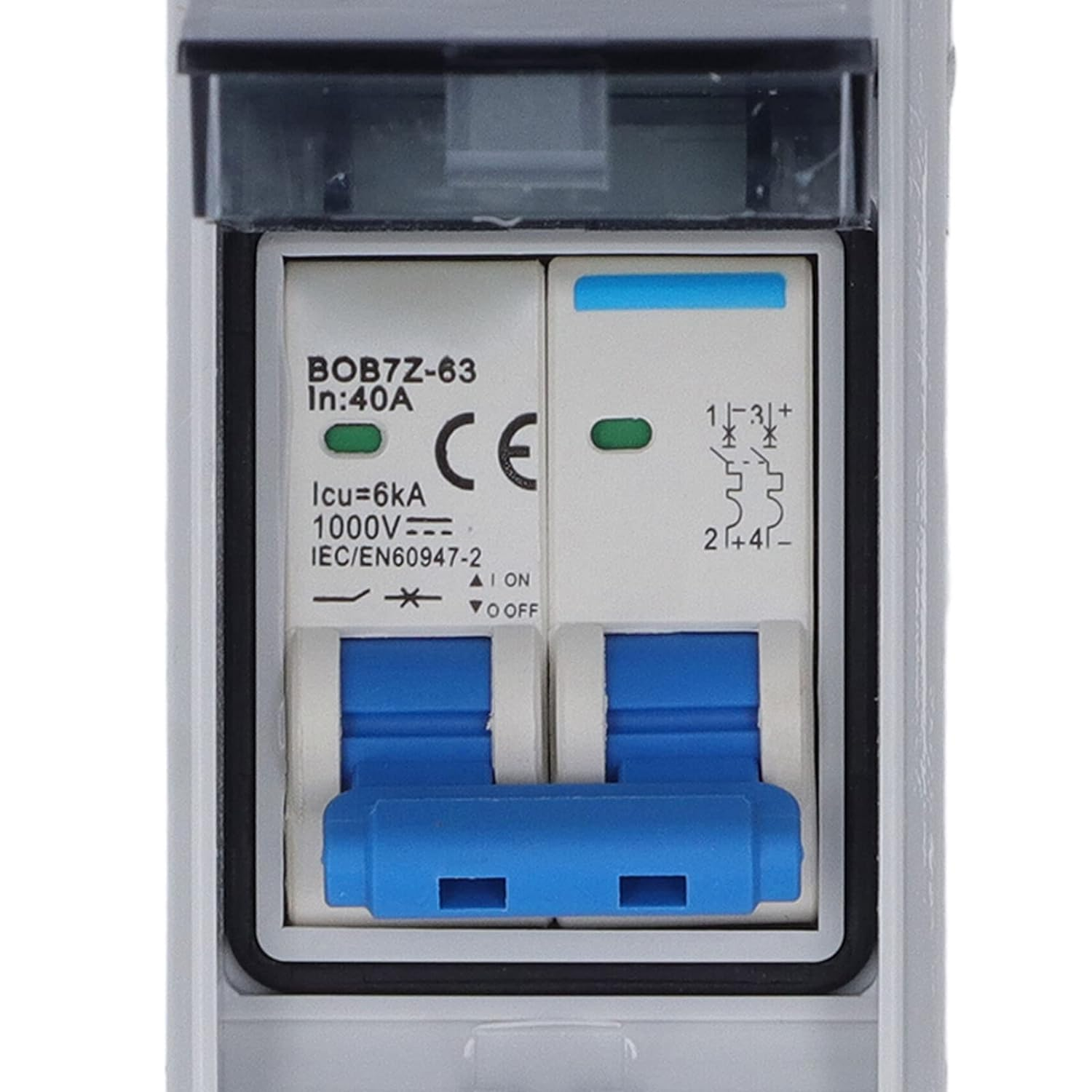 DC Disconnect Switch, DC Miniature Circuit Breaker 40A Isolator for Solar PV System, Waterproof Overvoltage for Home RV image number 2