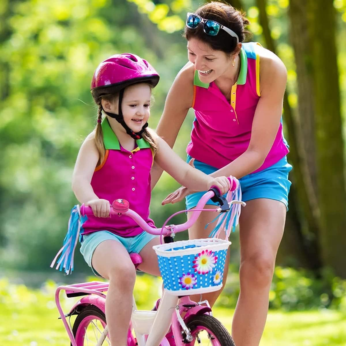 AIMALL Kids' Mountain Bike Bell with Cute Strawberry Cartoon Design, Fits Handlebars 0.79 to 0.91 Inch Diameter, Durable Aluminum Construction for Children'S Bicycles