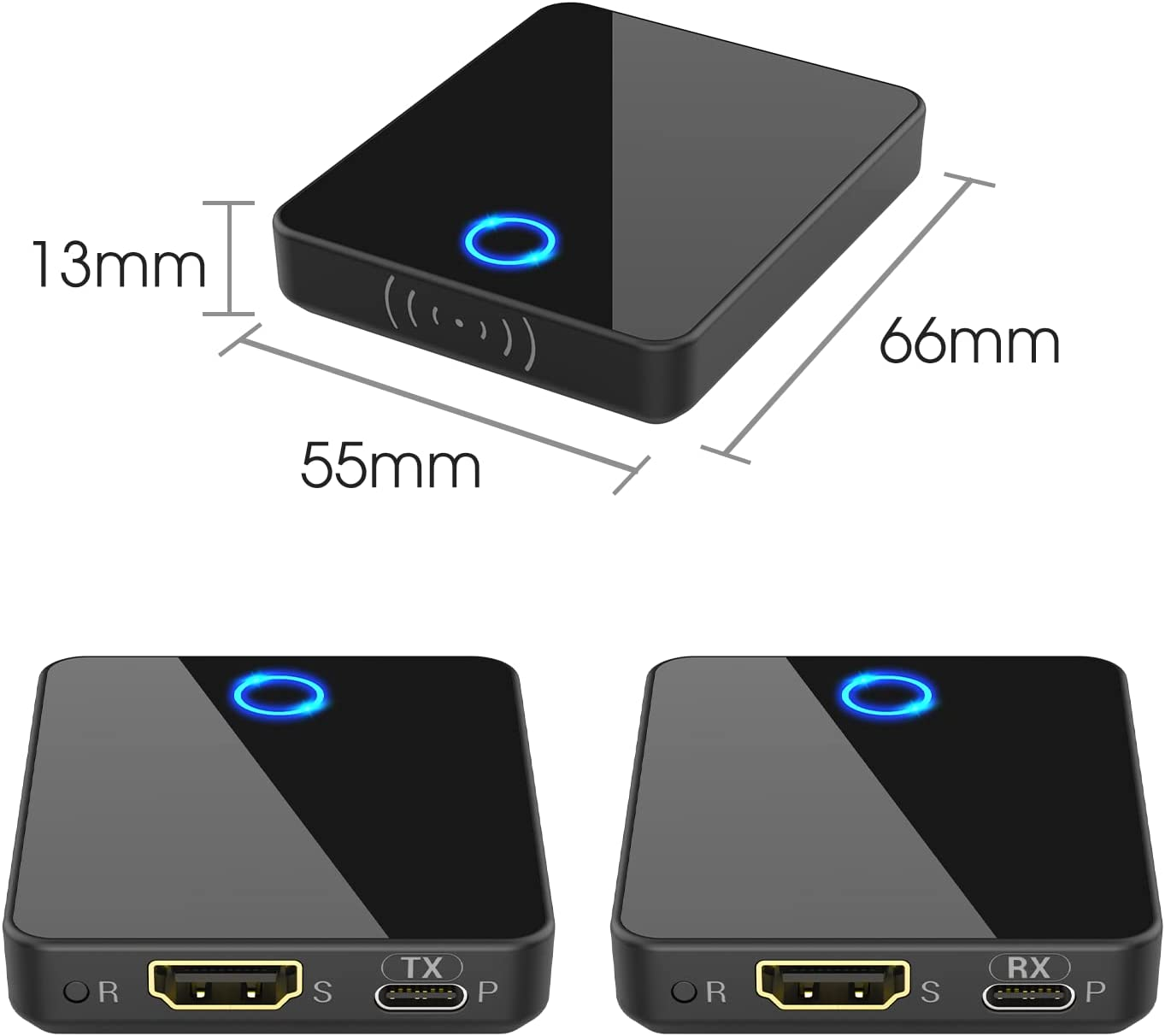 Wireless HDMI Transmitter and Receiver,Binken Wireless HDMI Extender Support 1080P@60 Hz, Support 2.4/5Ghz for Streaming Video Audio from Laptop, Camera, Cable Box to HDTV Projector (810) image number 6