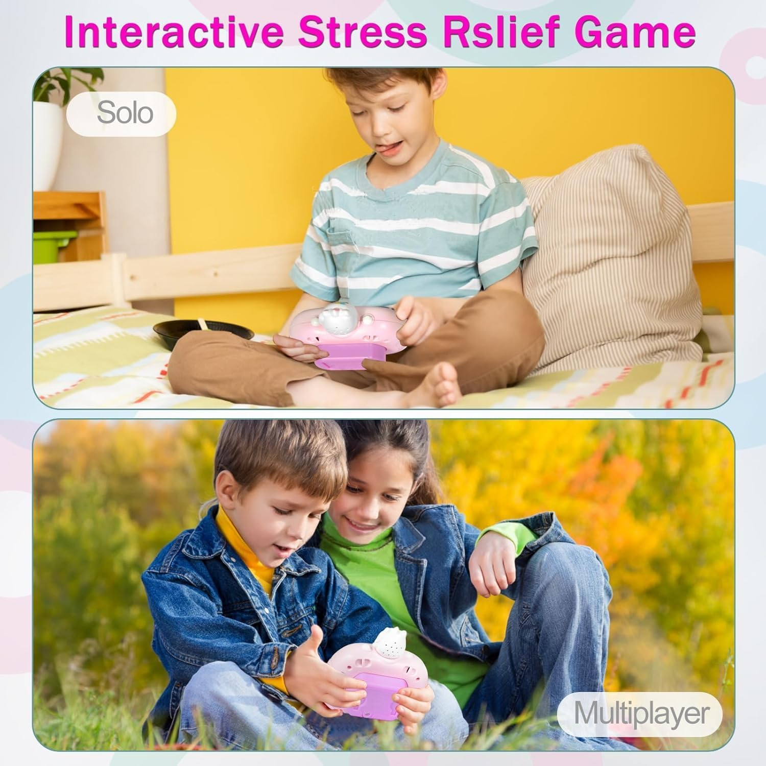 Handheld Game for Kids 6-8, Pop Game It Fidget Toys for 8-12, Quick Push Game, Bubble Stress Pop Light up Toys for Autistic Children Adults, Xmas Birthday, Teens, Adults image number 2