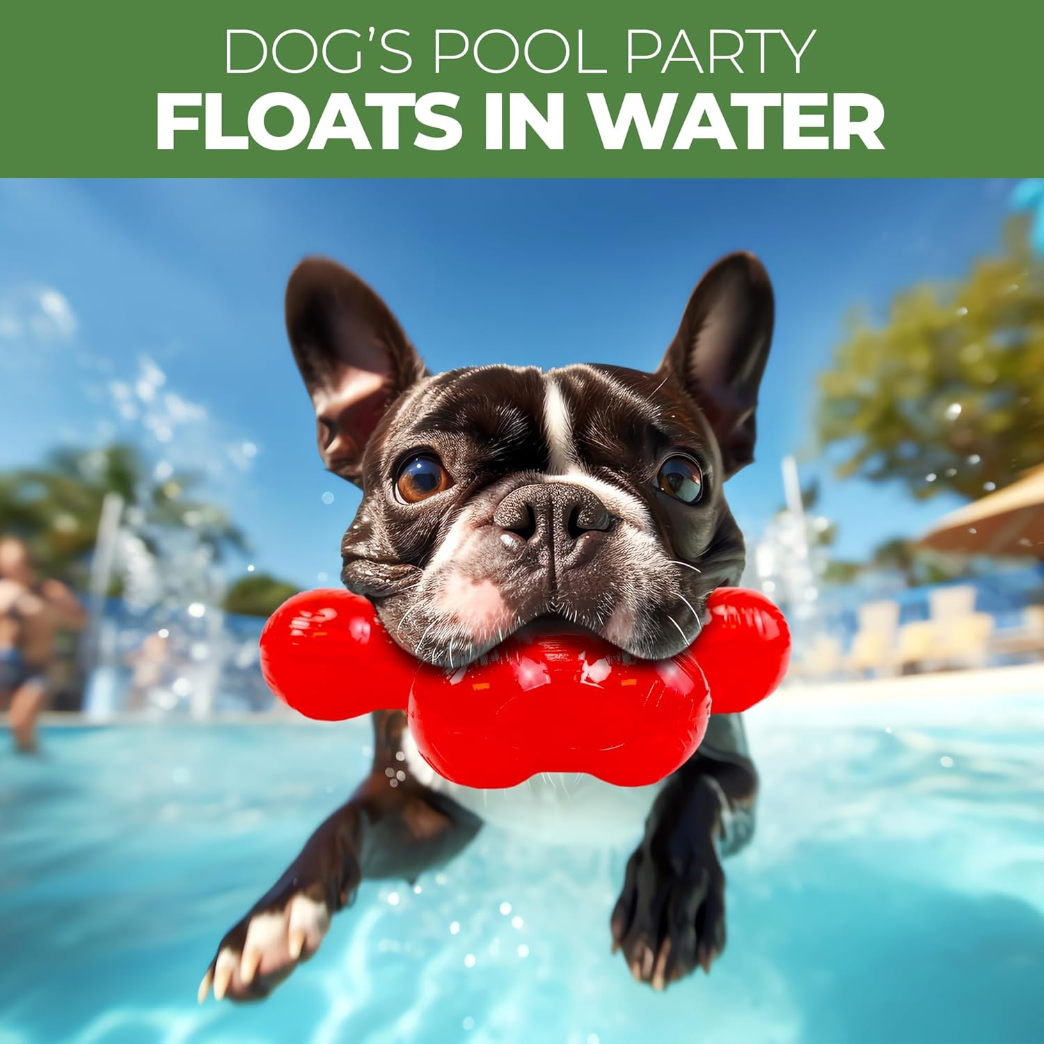 SPOT by Ethical Products - Play Strong - Trident Bone - Dog Toy for Aggressive Chewers Interactive Durable Dog Toy Red 6-Inch image number 4