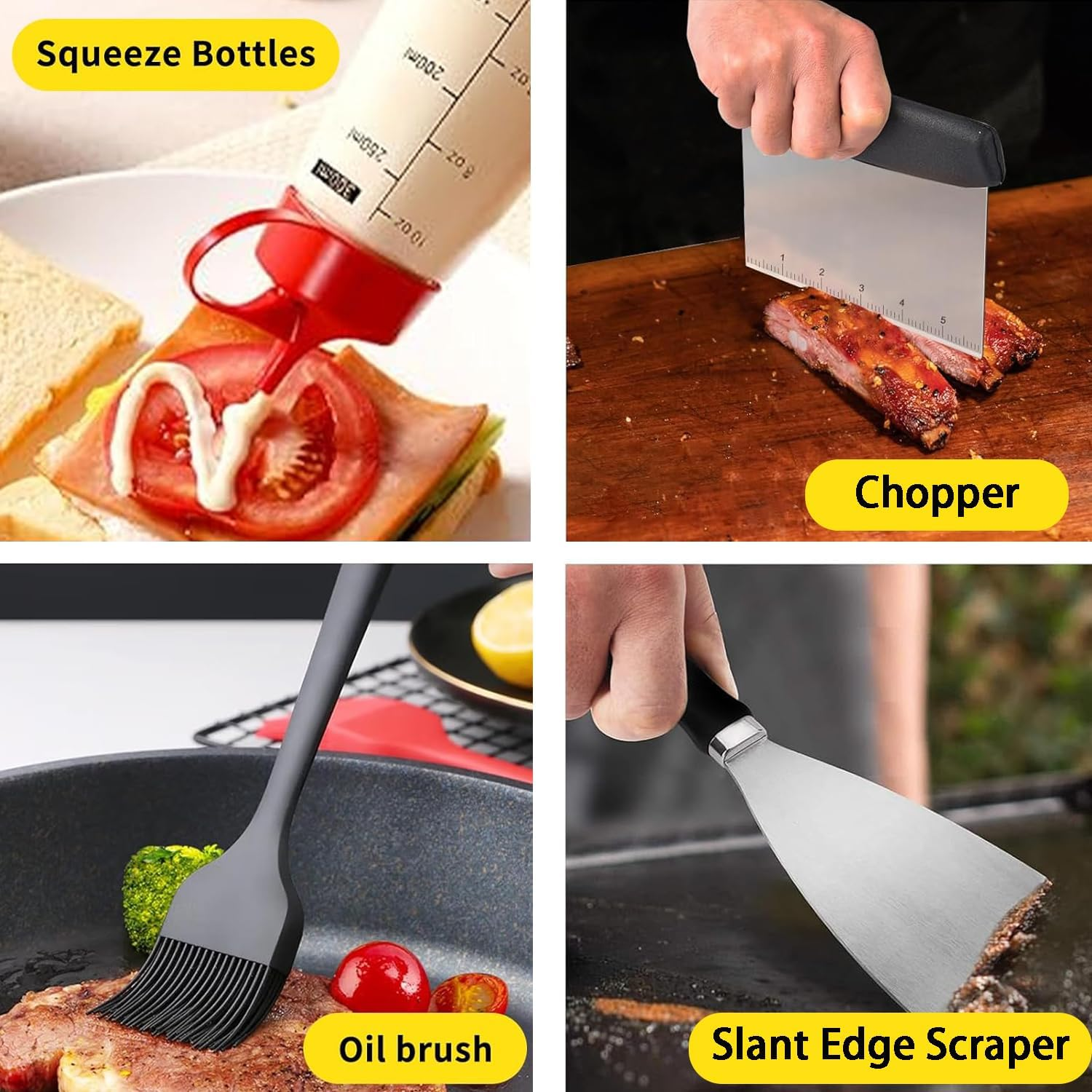 43PCS Griddle Accessories Kit, Professional Grill Tools, Set Stainless Steel Griddle Spatula Set with Tongs, Smash Burger Press with Carry Bag for Outdoor Camping Grilling image number 2