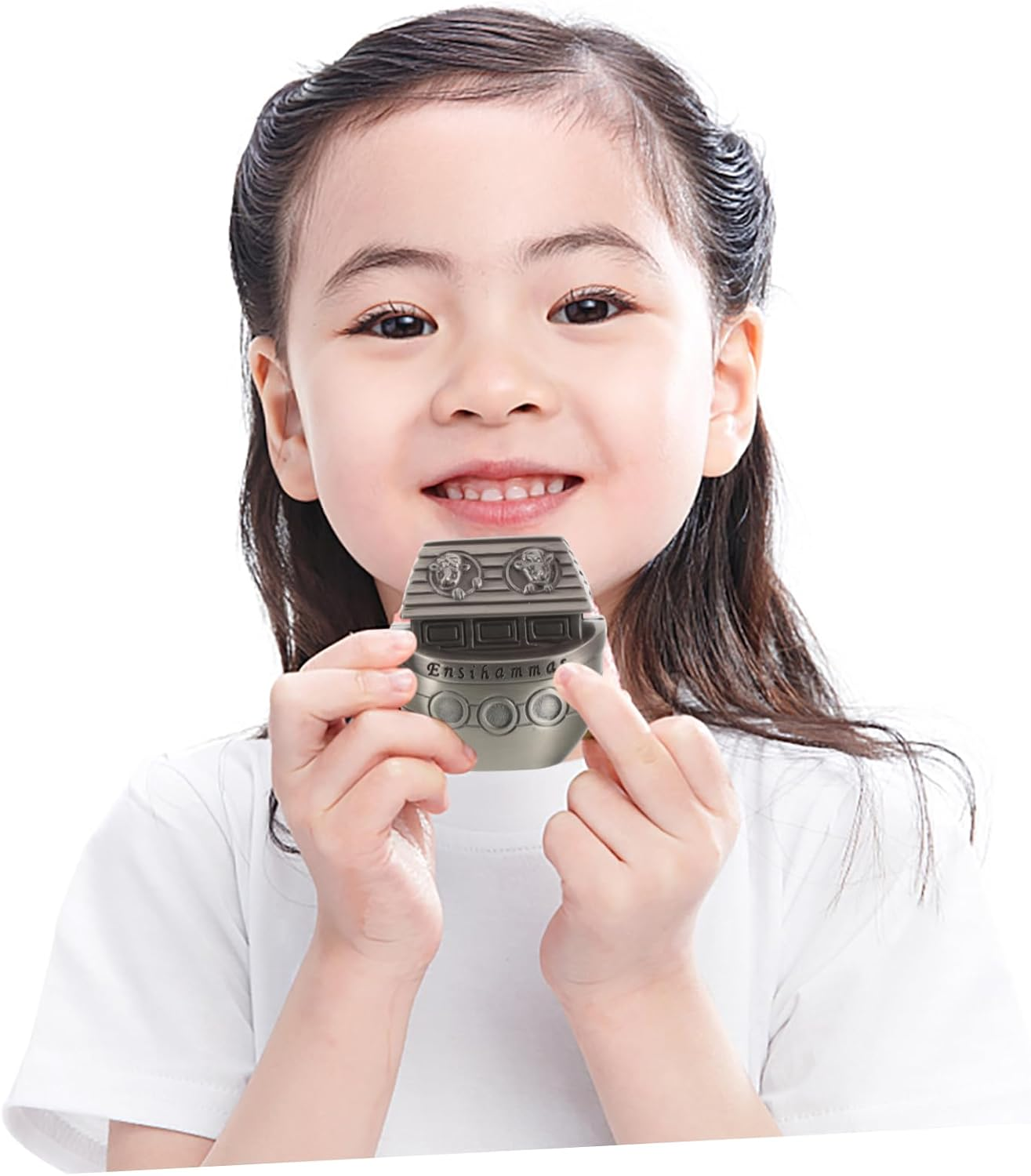 2Pcs Metal Keepsake Box for Teeth Hair Curls Adorable House Design Organizer for Childhood Memories Parents image number 3