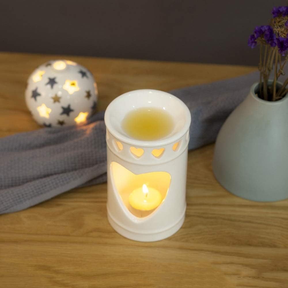 Sculpture Statue Antiques Collectables，Ceramic Tealight Candle Holder Oil Burner, Essential Oil Incense Aroma Diffuser Furnace Home Decoration Romantic image number 1
