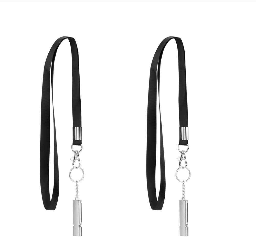 Michael Josh 2PCS Outdoor Loudest Emergency Survival Whistles with Carabiner and Lanyard for Camping Hiking Sports Dog Training image number 5