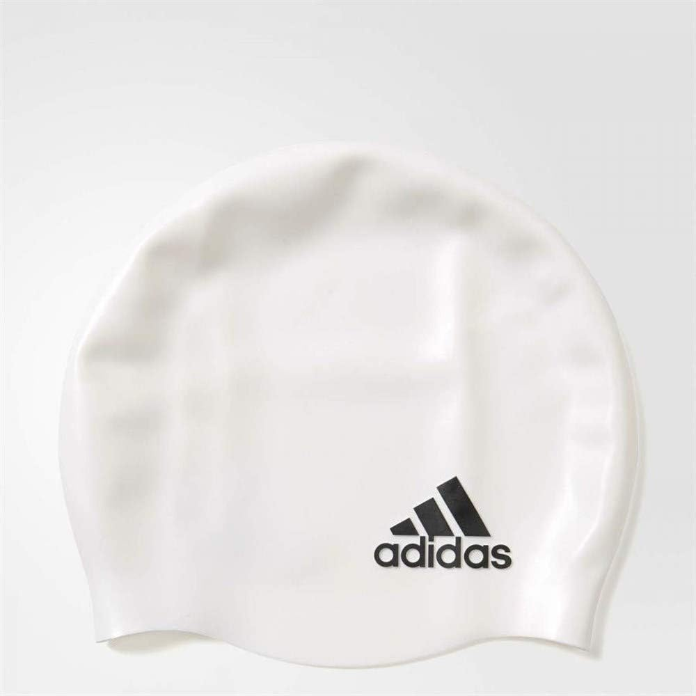 Adidas 802315 Silicone Logo Swim Cap, White