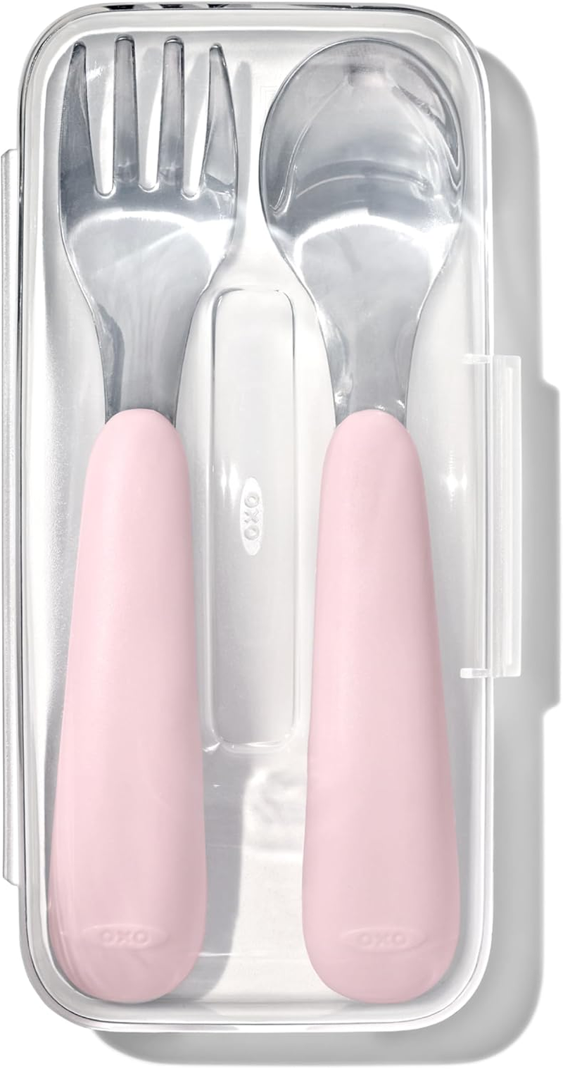 OXO Tot On-The-Go Fork and Spoon Set - Dusk