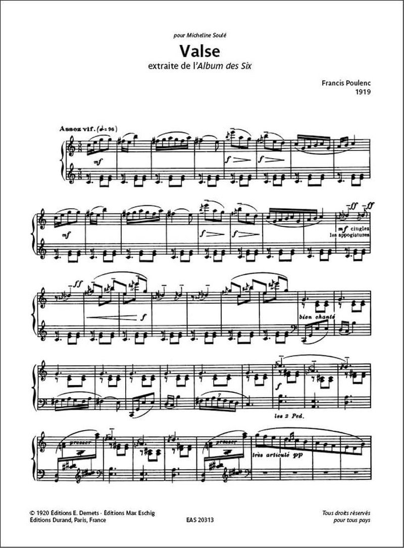 Francis Poulenc Works for Piano Original Edition Series image number 1