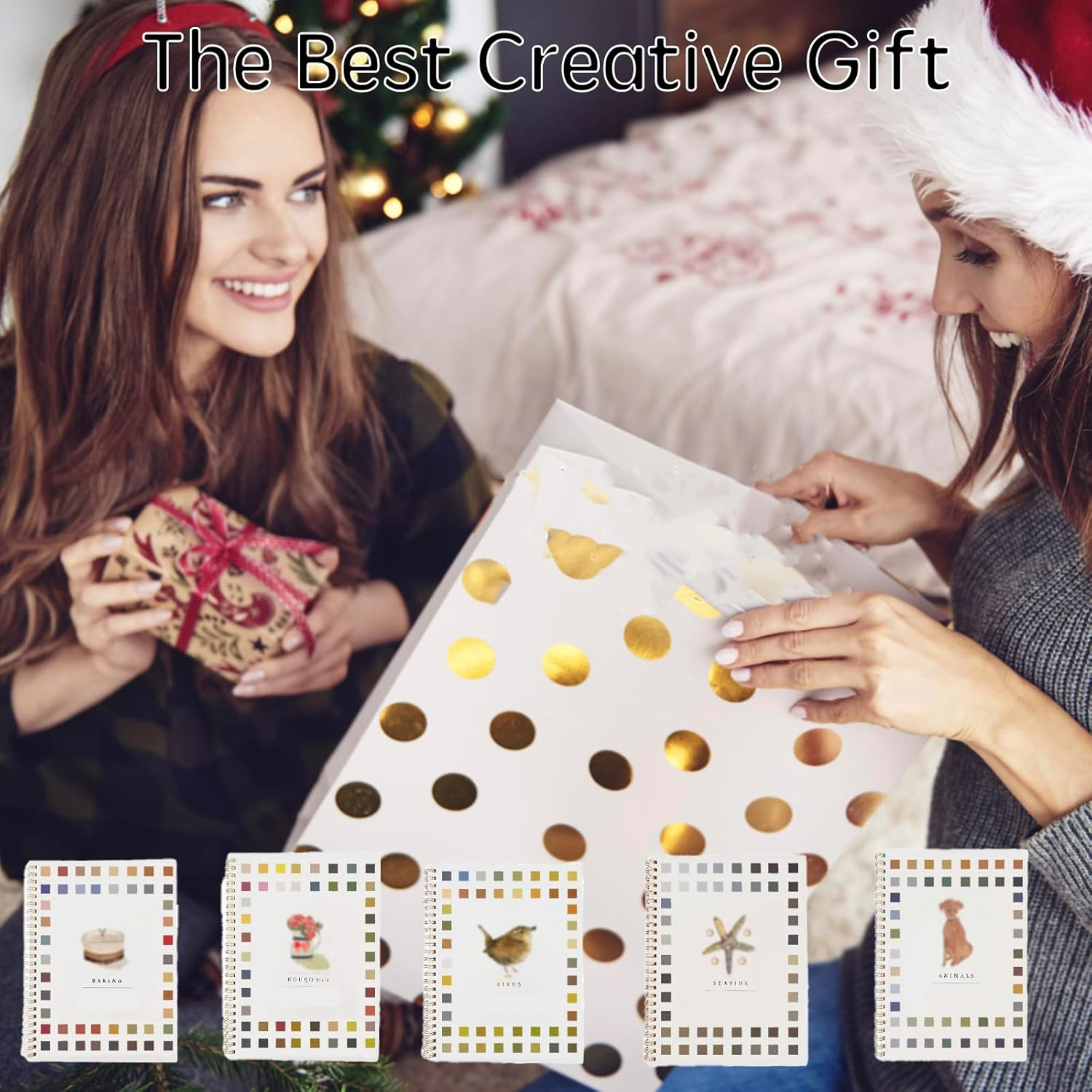 Watercolor Workbooks for Adults,16 Spiral-Bound Pages Dispersed Watercolor Workbook for Beginners, Arts and Crafts Supplies Gift image number 2