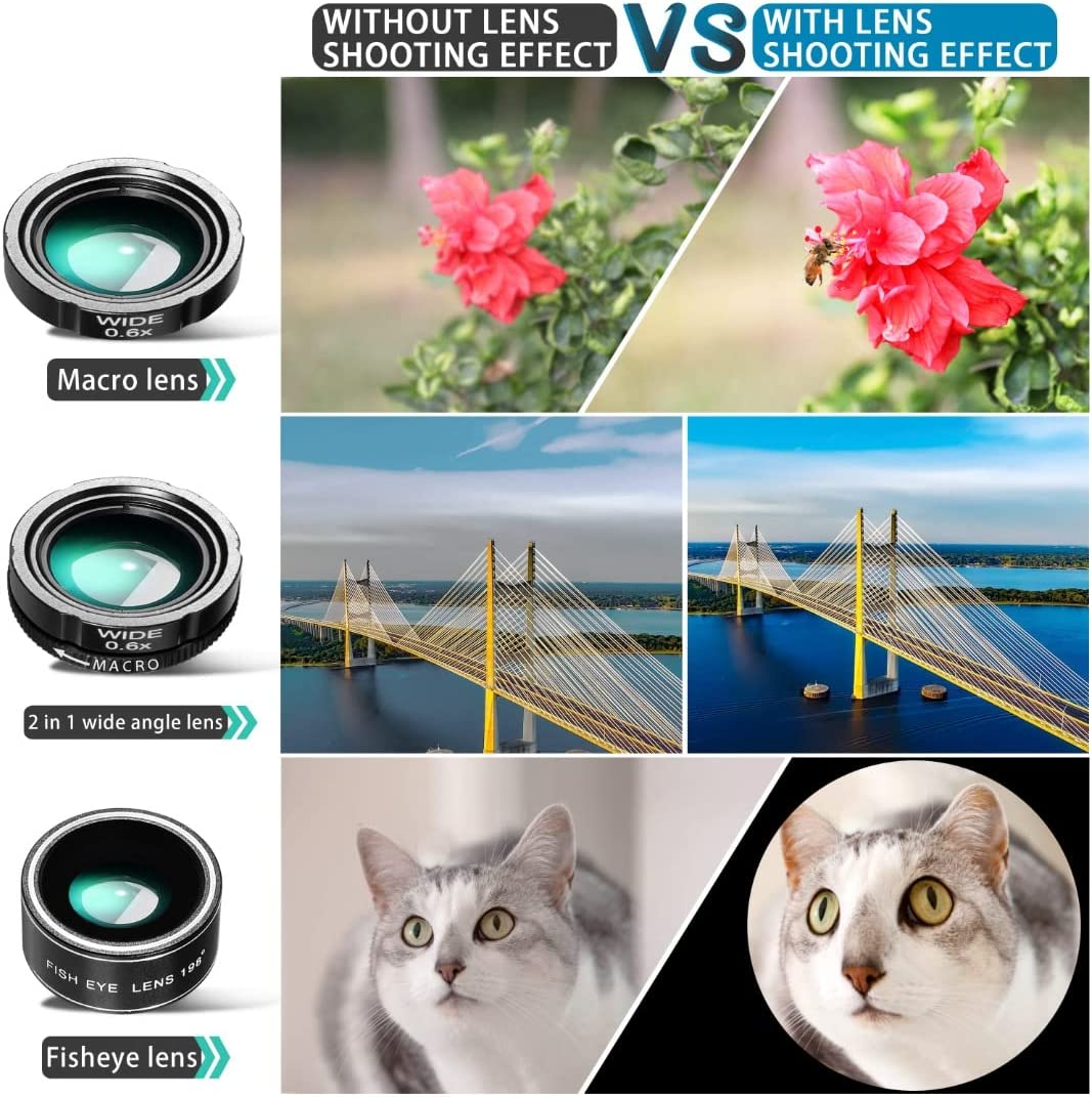 Universal 4 in 1 Phone Lens Set for Iphone/Samsung/Google Pixel/Nokia/Huawei/Oppo image number 2