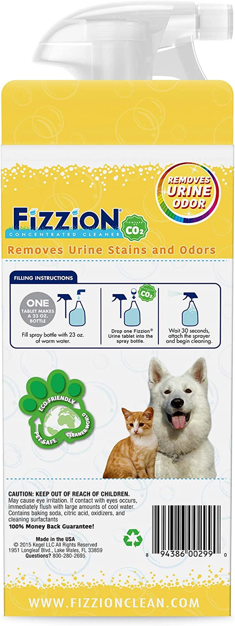 Fizzion Extra Urine Stain & Odour Destroyer Bottle with Bonus Refill, 2X680 Ml Capacity