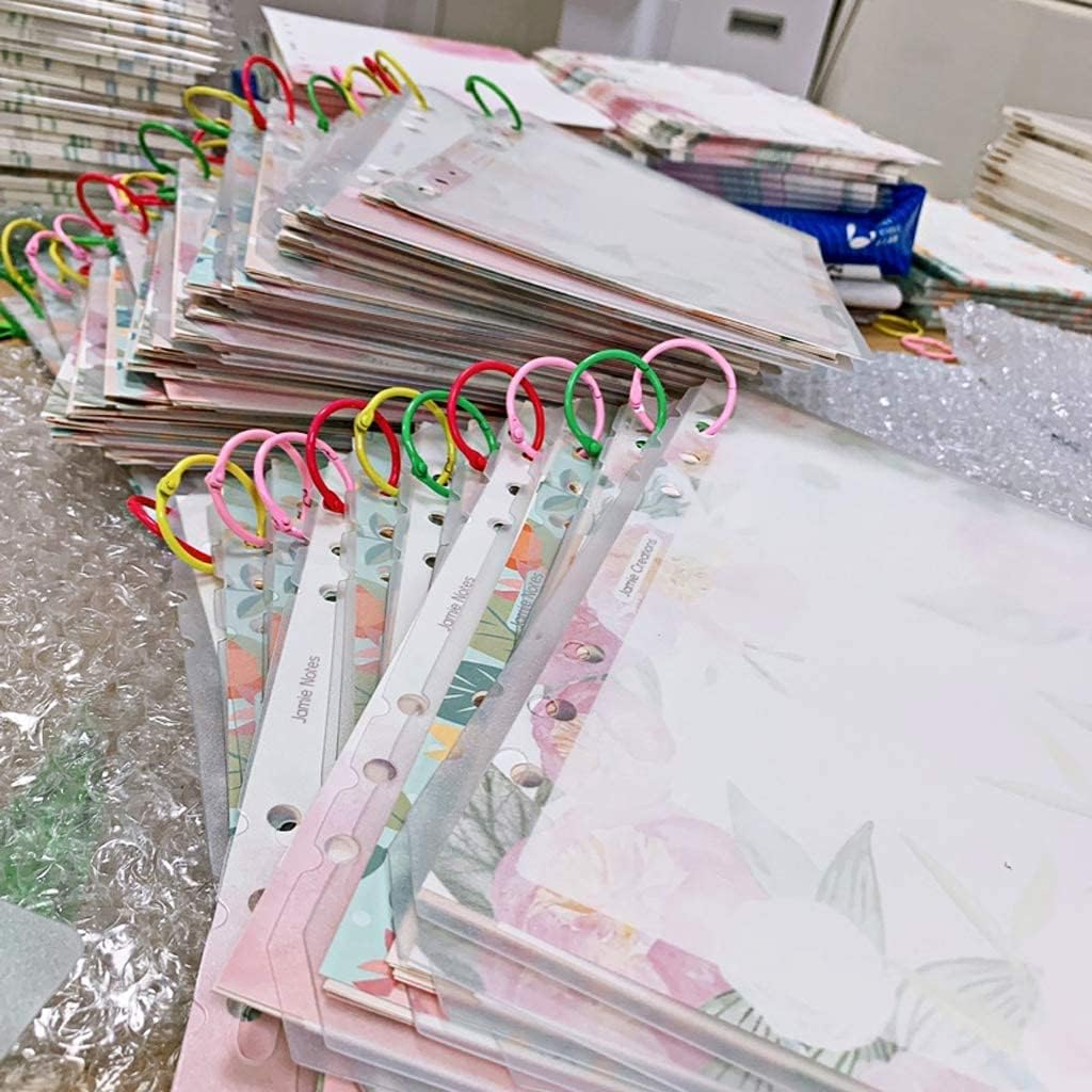 Colorful Metal Binder - Durable Loose Leaf Book Rings, 60Pcs Keychain Rings for Notebooks, Cards, Documents, and Papers | Premium Metal Binder Rings for Organizing and Binding image number 6