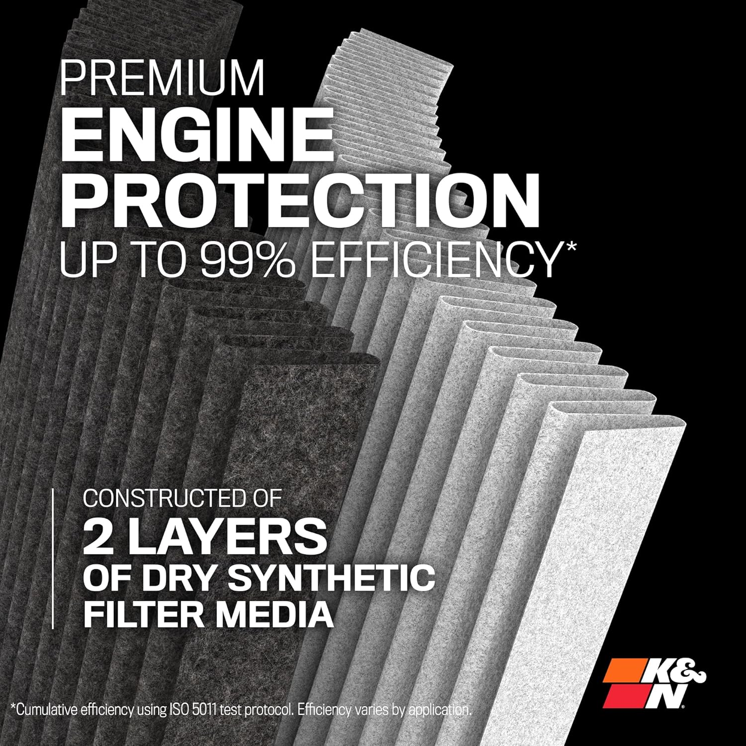 K&N RU-3112HBK Universal Clamp-On Air Filter - Black image number 6