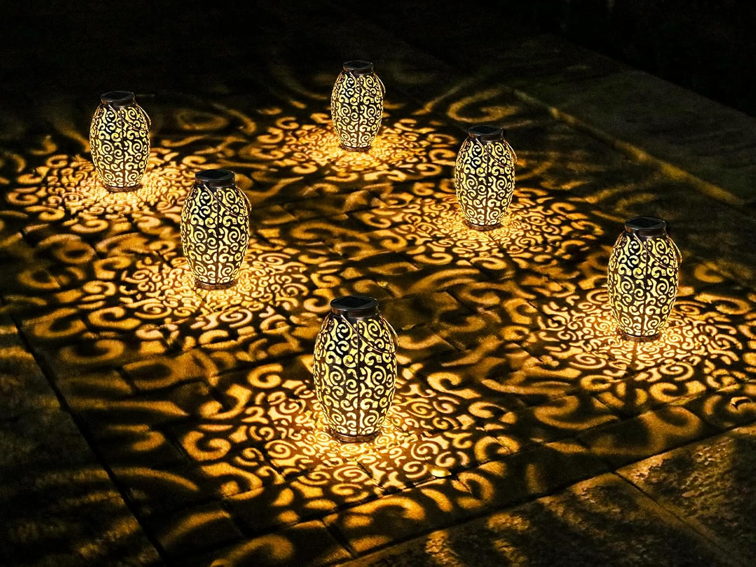 Solar Lanterns LED Table Lights for Patio Garden Courtyard Porch Pathway Decorative (1 Pack) image number 2