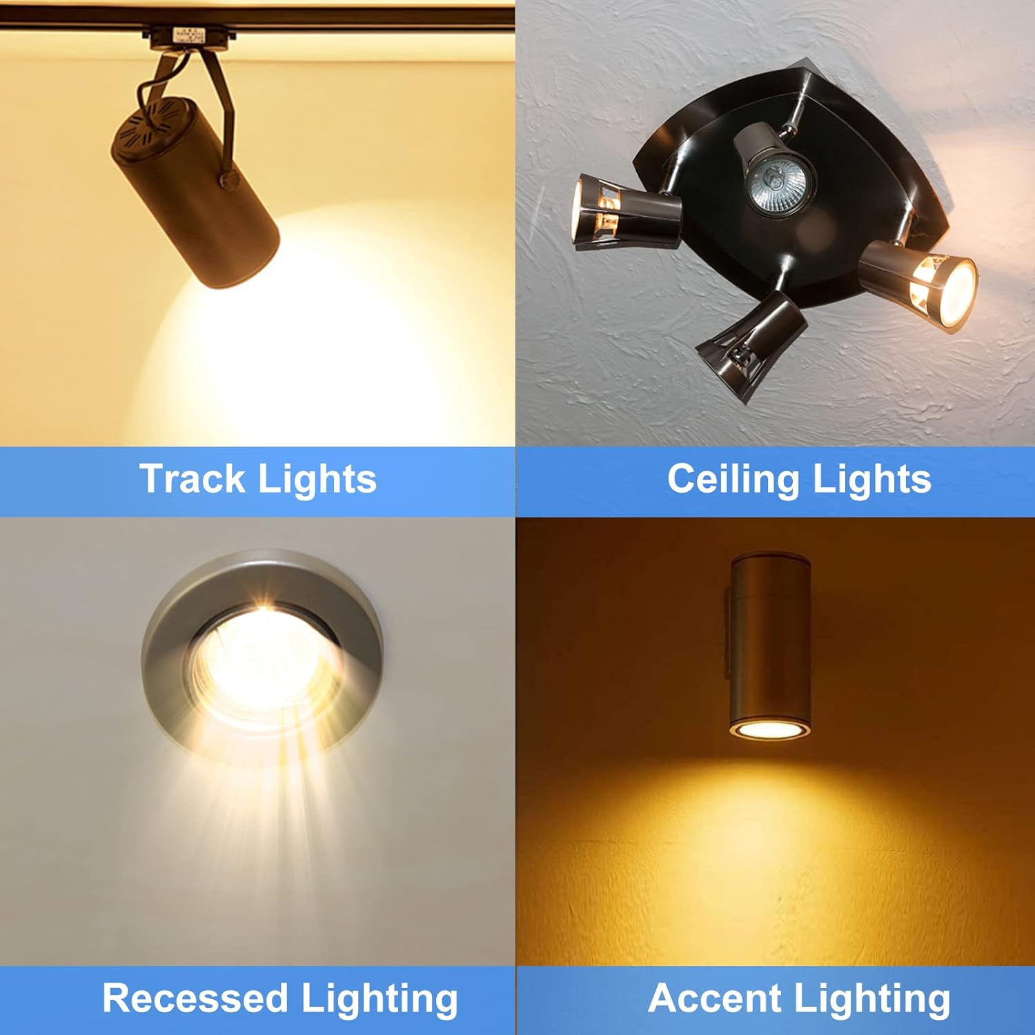 MR16 Halogen Bulb 50W 12V, Durable 6 Packs High Output Halogen Light Bulbs 2 Pin GU5.3 Base for Landscape Lights, Track Lights, Fiber Optics, Desk Lamps, Dimmable, 2700K Warm White image number 1