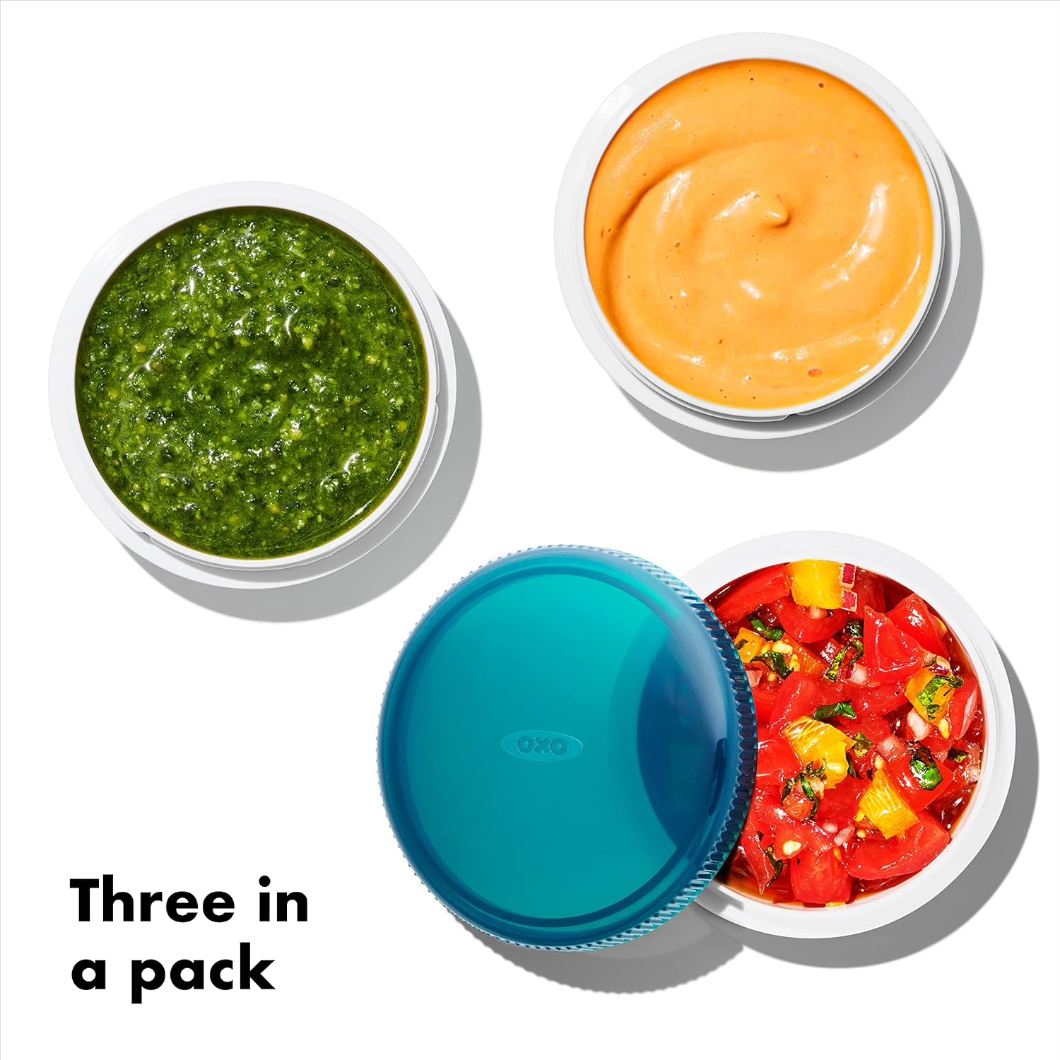 OXO Good Grips Prep & Go Leakproof Condiment Containers - 3 Pack image number 1