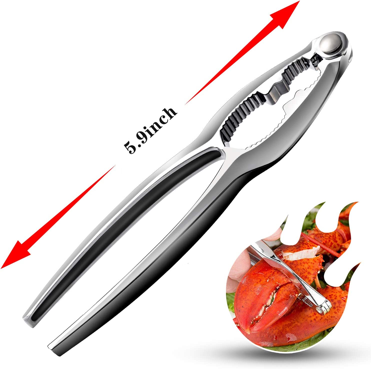 Crab Leg Crackers and Tools Shellfish Crab Claw Cracker Seafood Lobster Crackers and Tools, 4 Pack Nut Crackers for Crab Legs image number 6