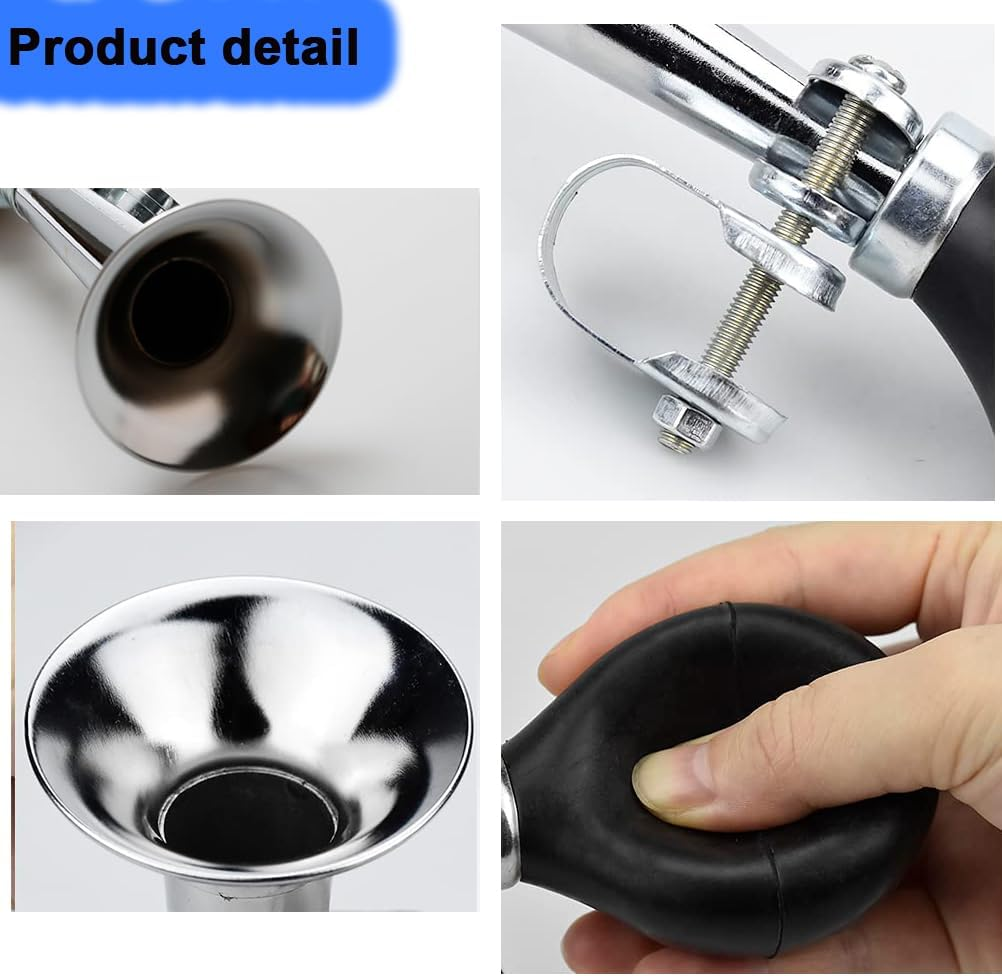 Bicycle Bell Retro Bike Horn,21Cm Bicycle Bugle Ring Bell,Bicycle Accessories,Handle Bar Accessories image number 4