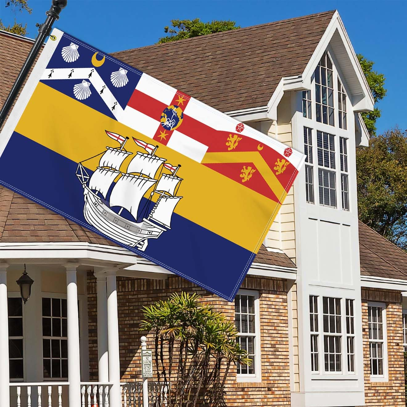 3&times;5 FT Large Sydney Flag, 90&times;150 CM Big 100D Australia City Outdoor Banner,Tiny Doube Side Printing Decor for Patio Garden with Brass Gromment image number 2