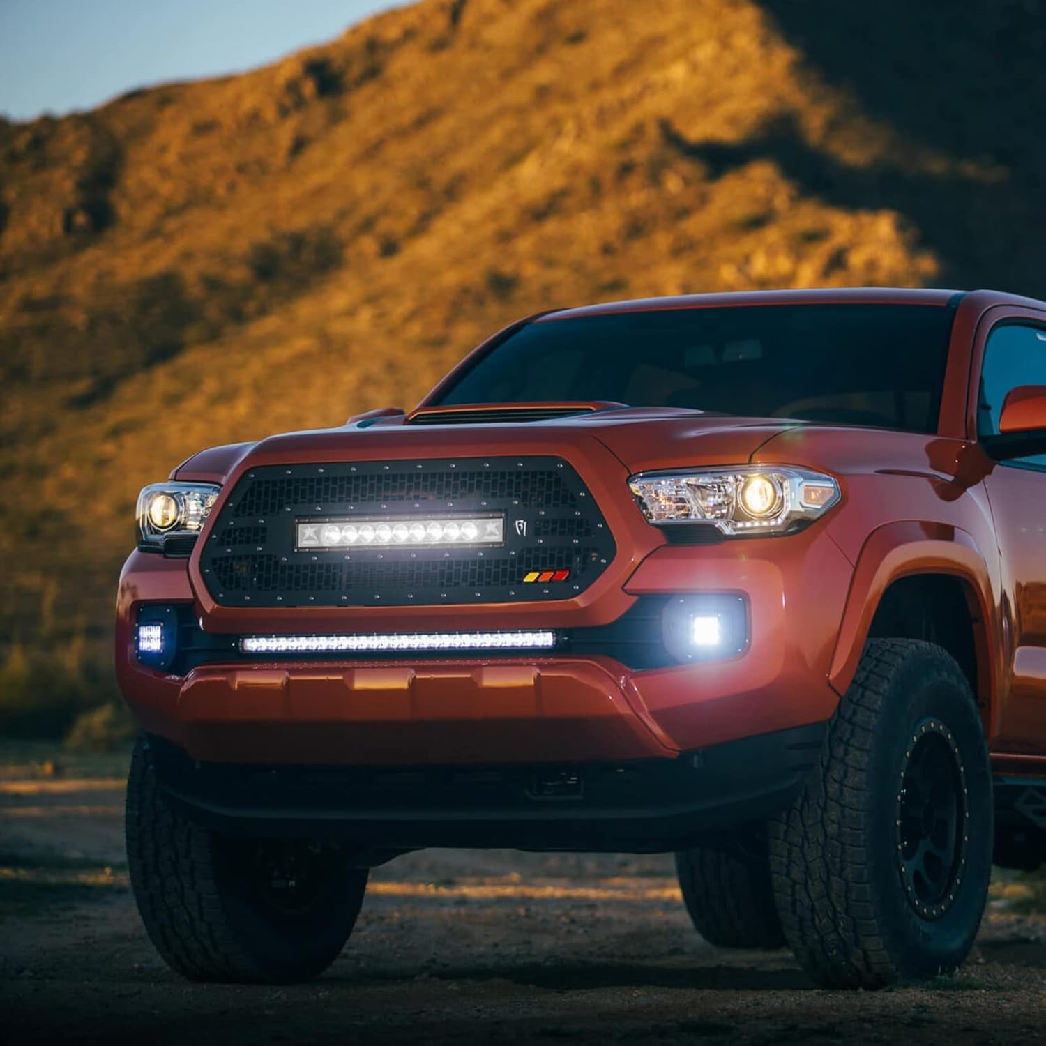 Front Grille Badge Emblem, Truck Emblem Decals Fit for Tac 4Runner Tundra Sequoia Rav4 Highlander Accessories image number 4