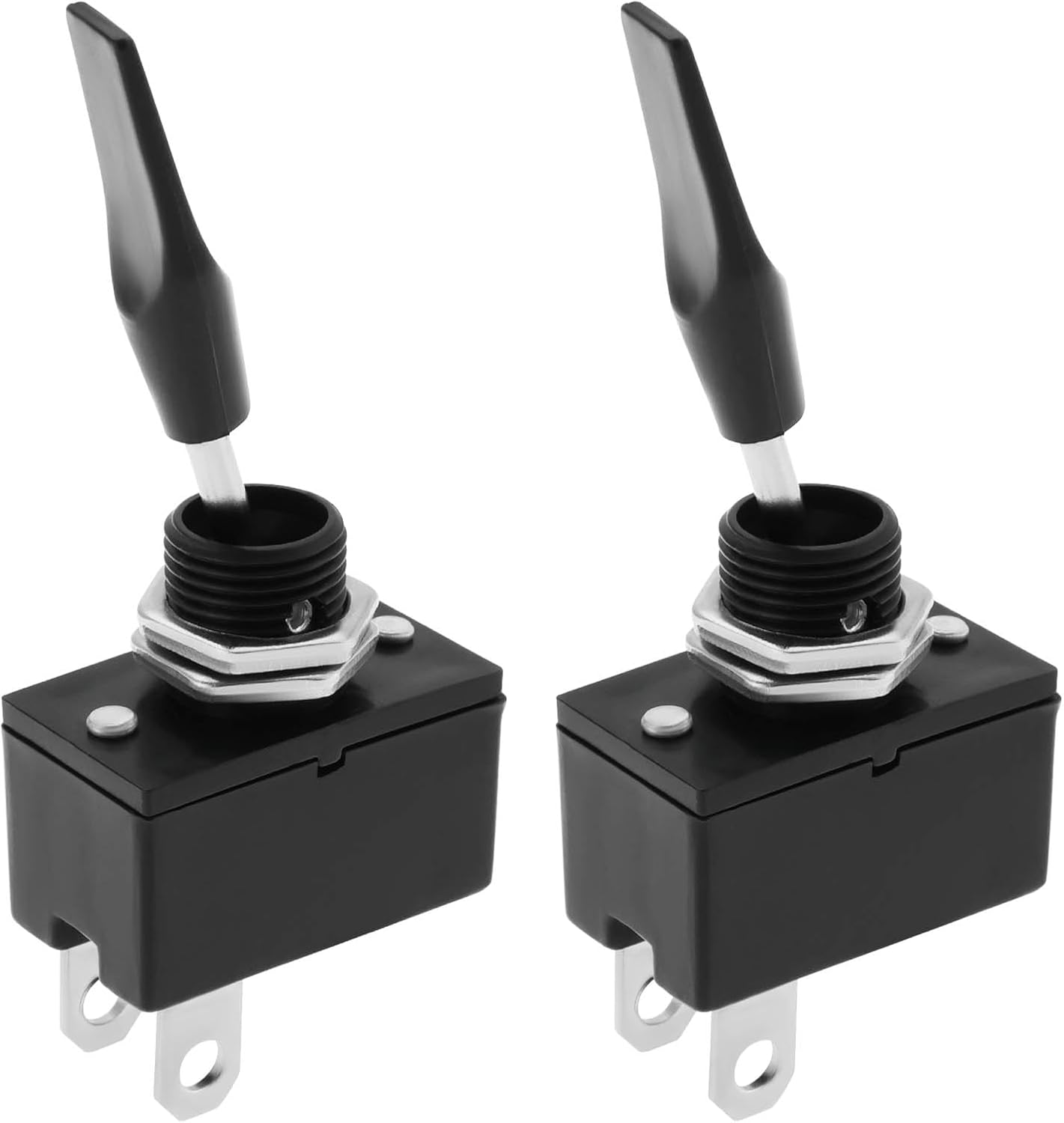 2Pcs 2-Pin On/Off Momentary Long Paddle Spring Momentary Toggle Washer Switch Lever Auto Switch for Car Electrical Parts Windscreen Washer Horn image number 3