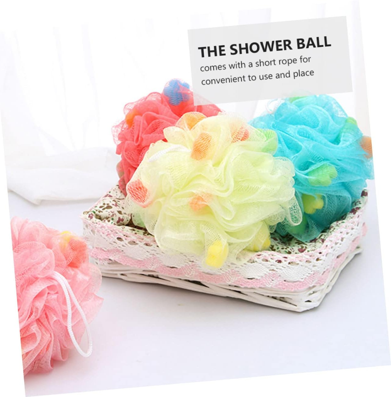 8Pcs Bath Ball Sponge Shower Sponge Ball Bubble Making Net for Bathing Shower Puff Large image number 6