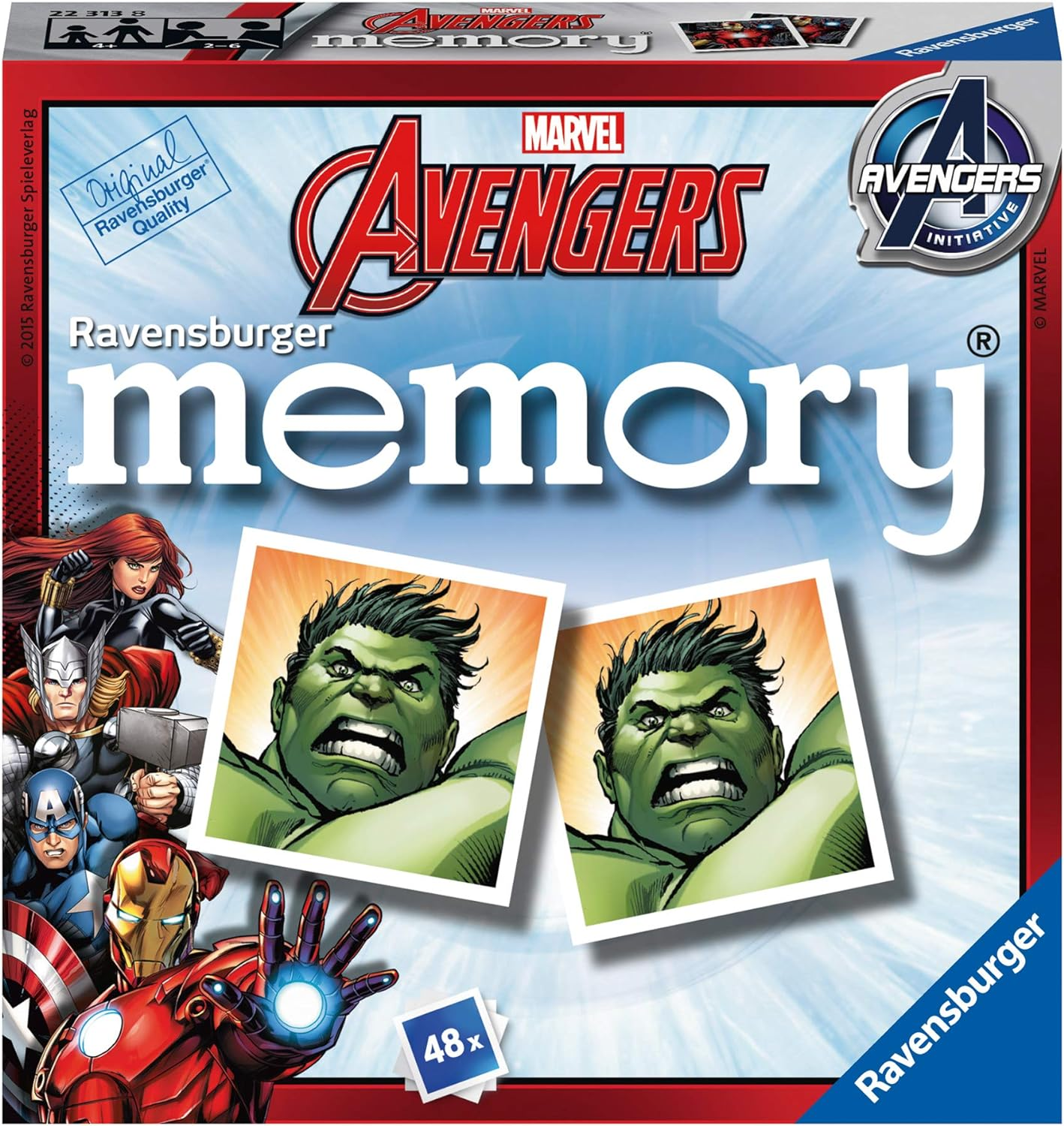 Ravensburger Marvel Avengers Mini Memory Game - Matching Picture Snap Pairs Game for Kids Age 3 Years and up - Hulk, Thor, Iron Man & More image number 6