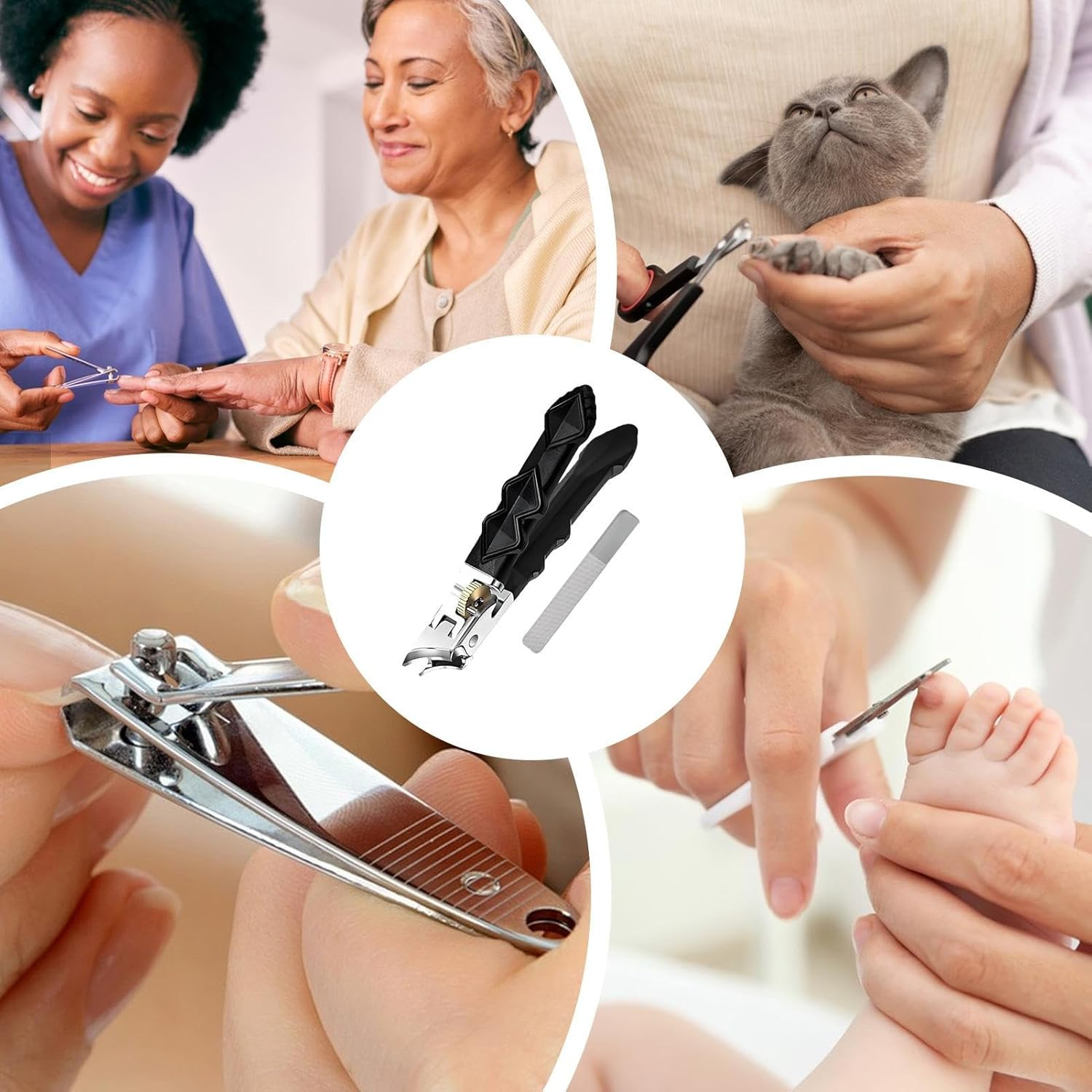 Nail Clipper Set | Slanted Heavy Duty Nail Clippers,Manicure Kit for Household Travel Kids Men Women Elderly Home Bath Spa Salon image number 3