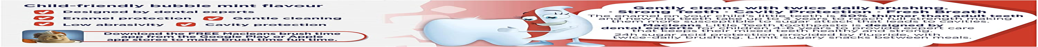 Macleans Kids Toothpaste Little Teeth Kids Fluoride Toothpaste 4-6 Years 63G image number 1