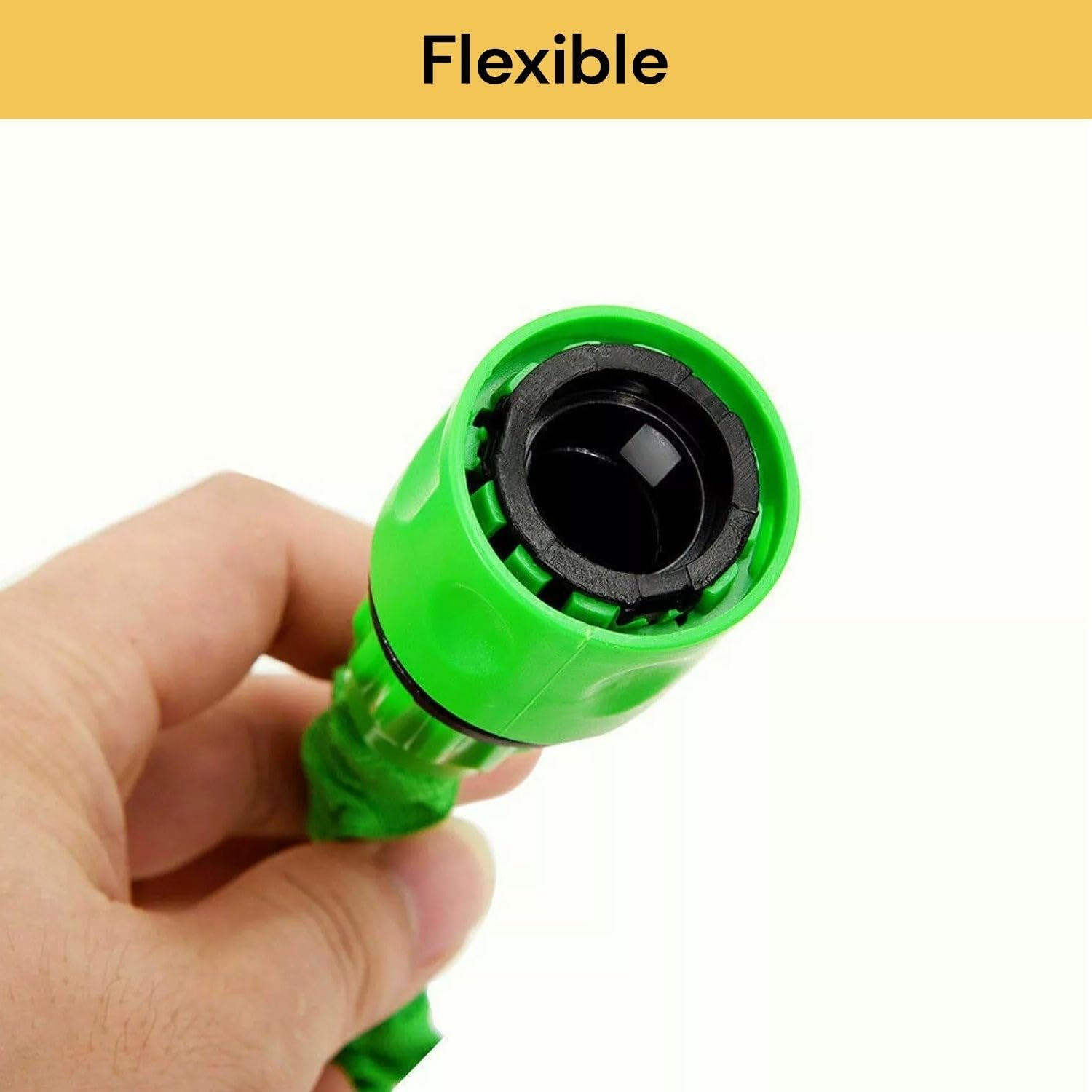 EZONEDEAL 100Ft New Expandable Garden Hose, High-Pressure Water Hose, Leakproof Flexible Hose 7 Function Spray Hose Nozzle for Watering Plants, Car Wash Durable Gardening Flexible Hose Pipe (100Ft) image number 1