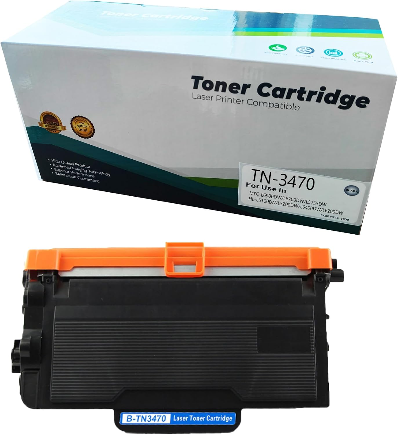 JOJOBE Planet TN-3470 Compatible Toner Cartridge with Brother MFC-L6900DW L6700DW L5755DW HL-L5200DW L5100DN L6400DW L6200DW , 12000 Pages per Cartridge image number 4